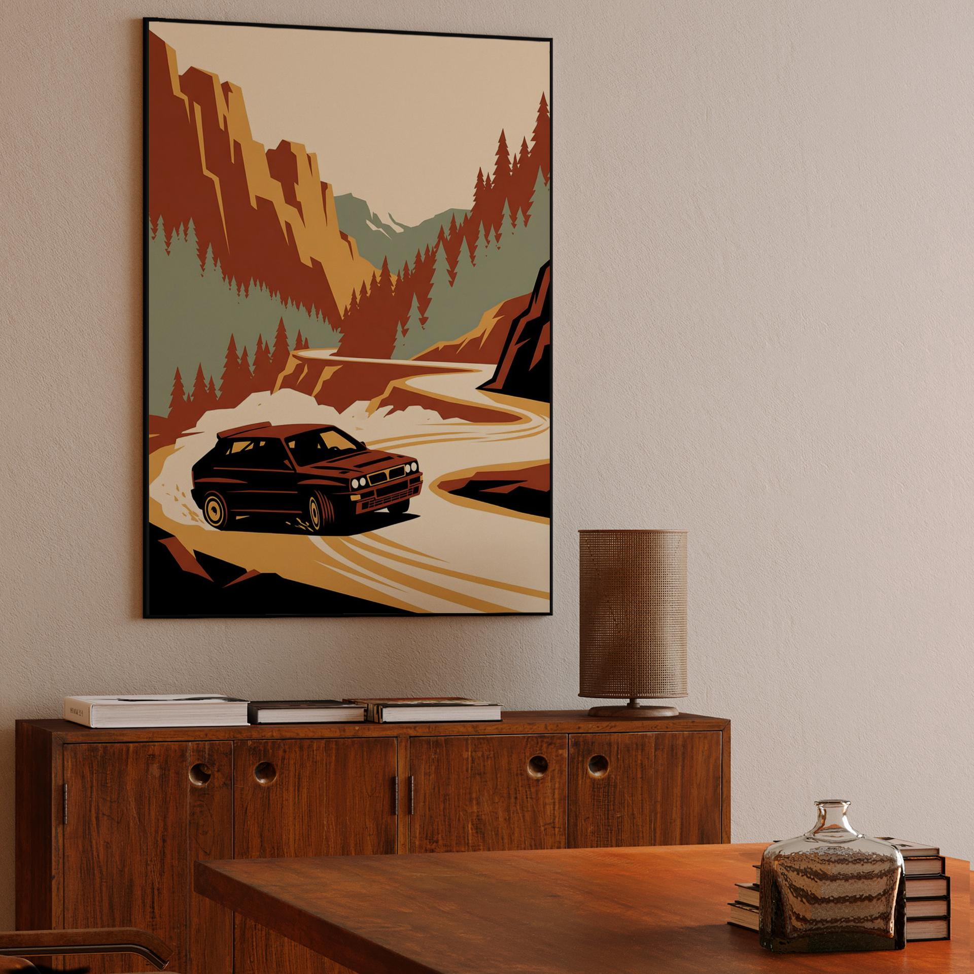 Lancia Delta Integrale: Winding Mountain Pass