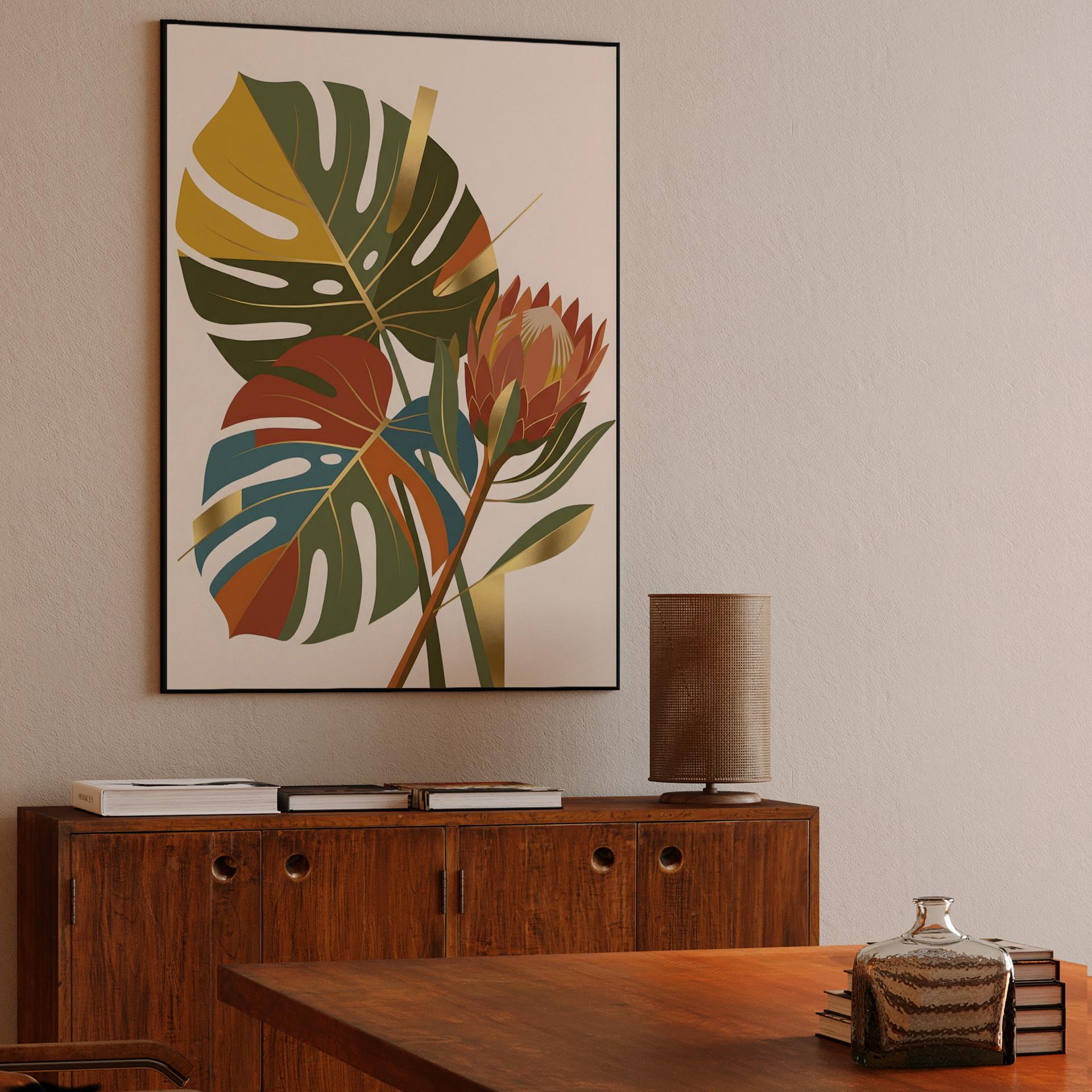 Gilded Tropical Flora