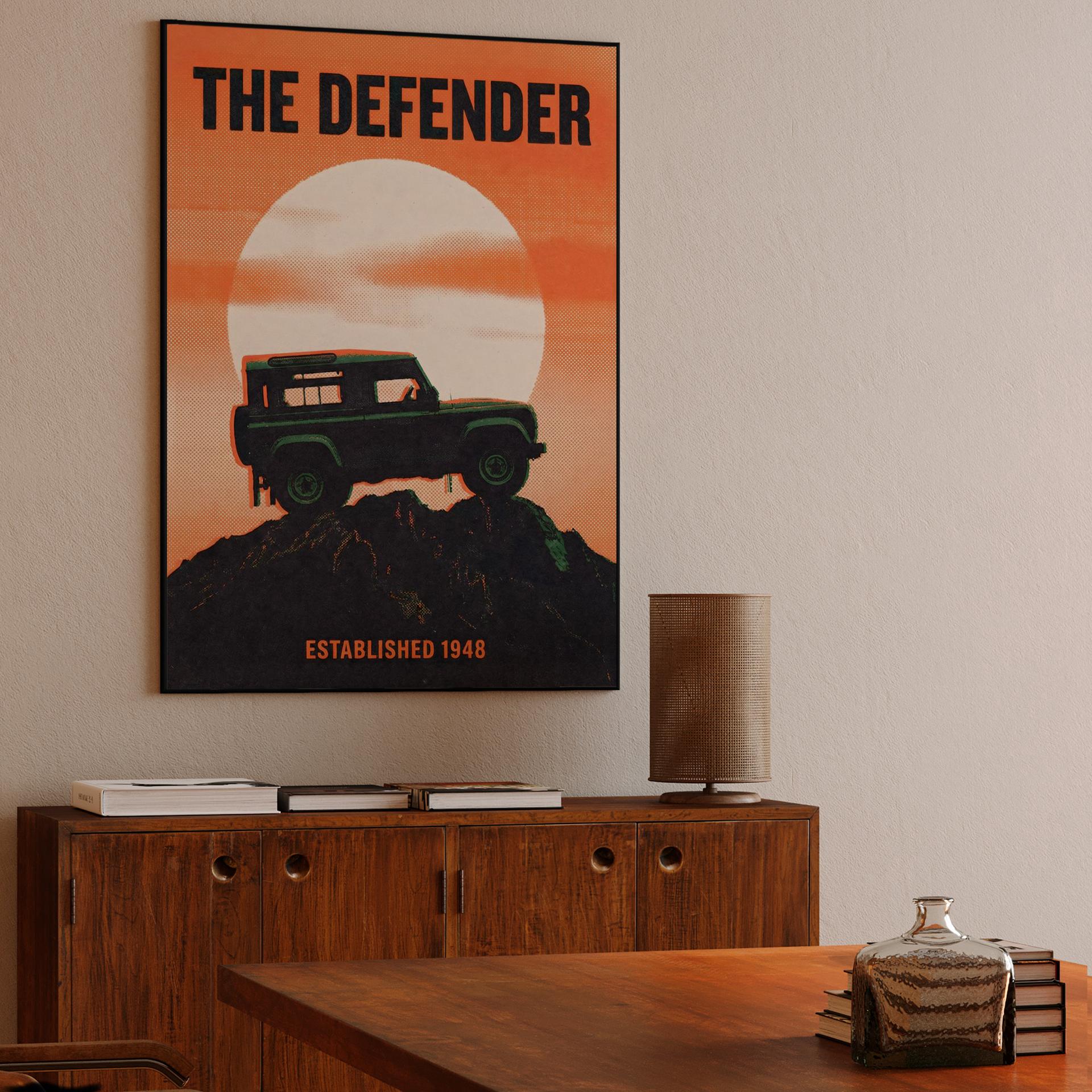 The Defender Established 1948 Retro Poster