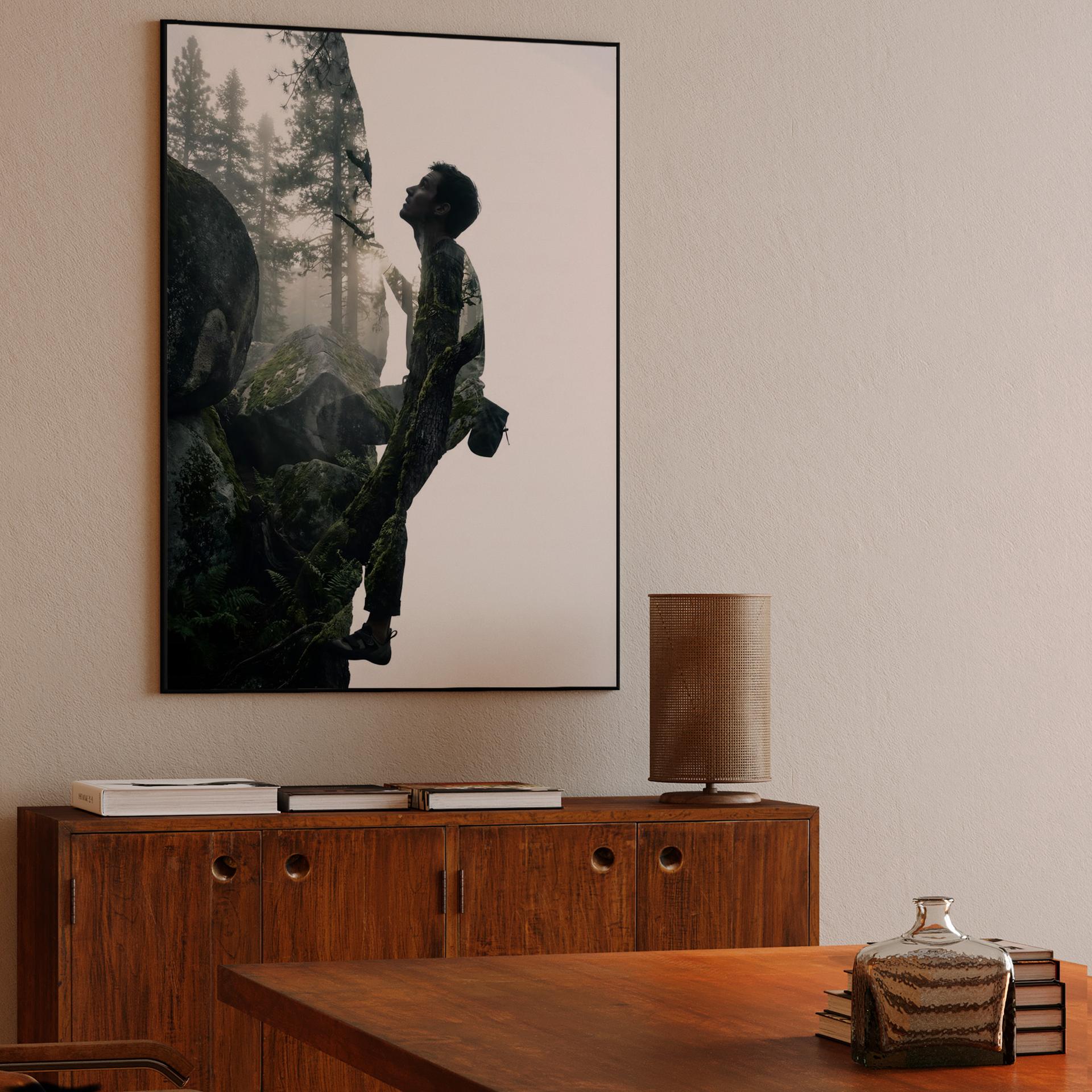 Nature's Pulse: Double Exposure Ascent