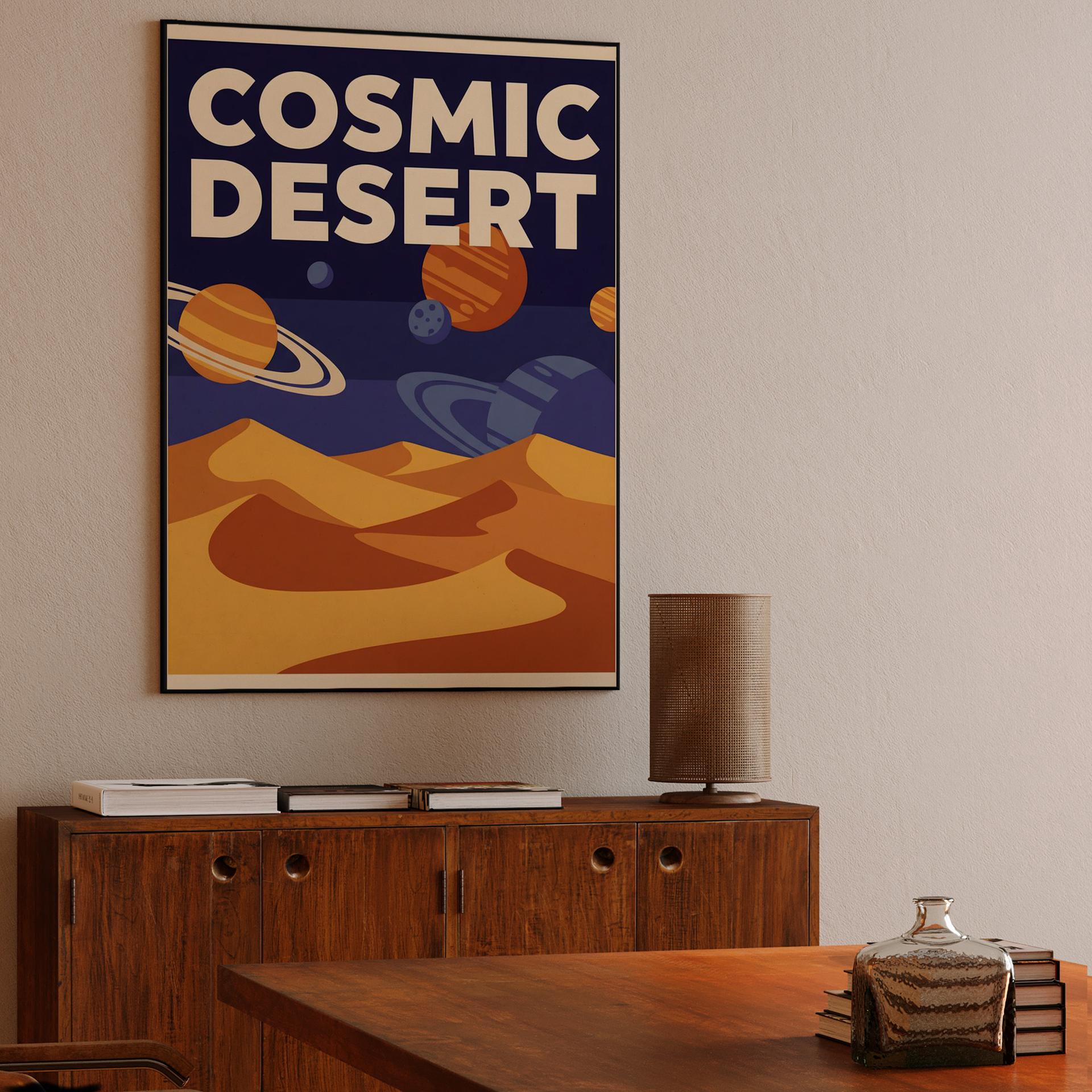 Cosmic Desert: An Interstellar Travel Poster