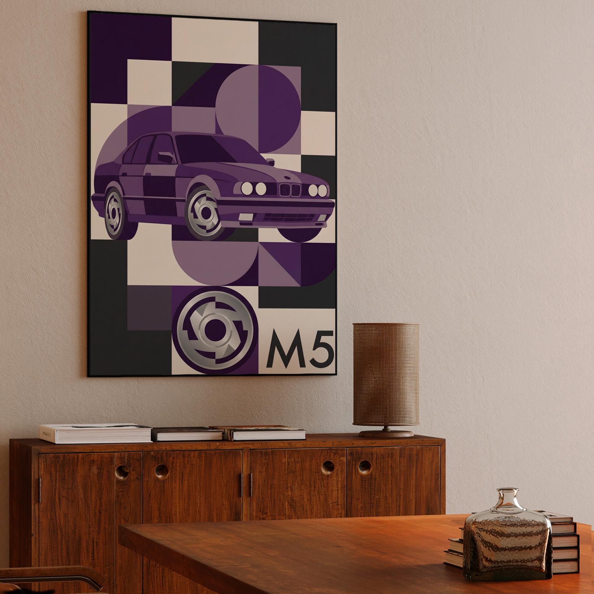 BMW E34 M5 Geometric Techno Violet Edition