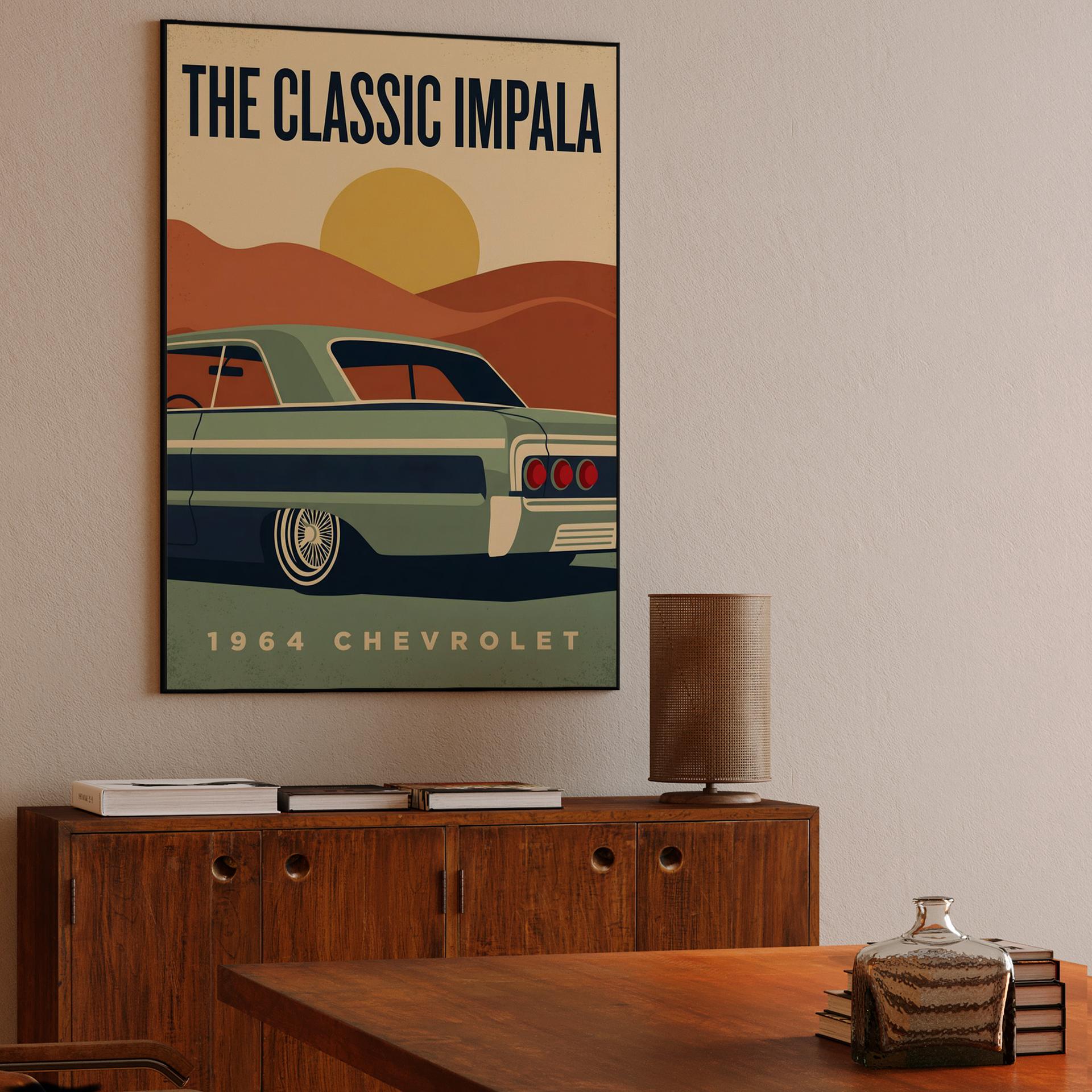 The Classic 1964 Impala Desert Poster