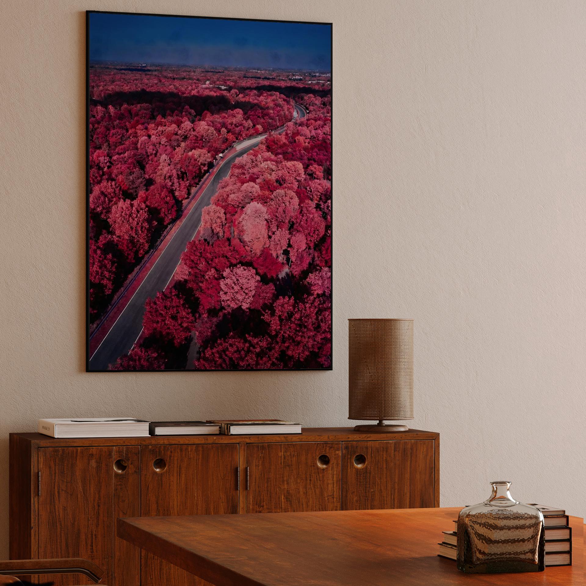 Crimson Speed: Surreal Infrared Monza