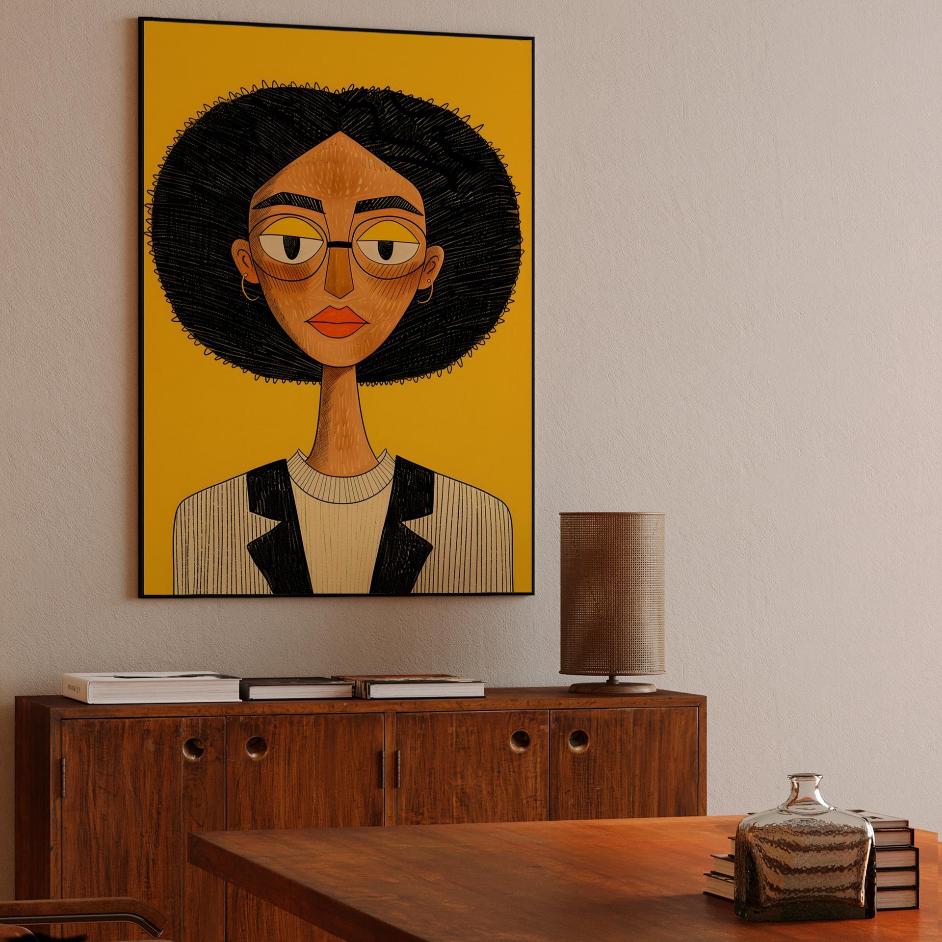 Textured Afro Portrait