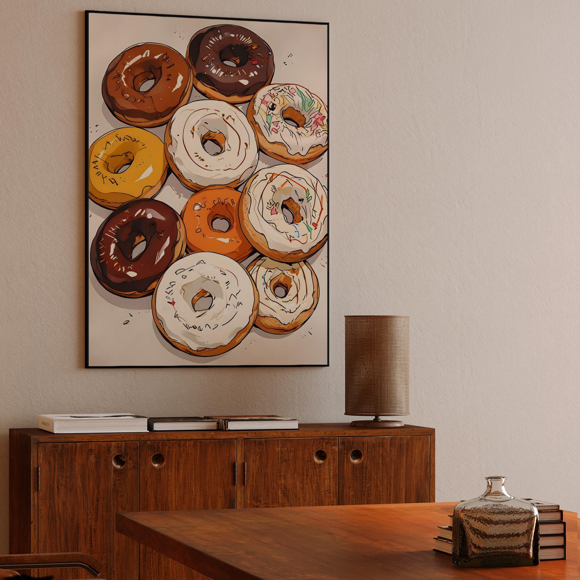 Assorted Glazed Donuts Illustration