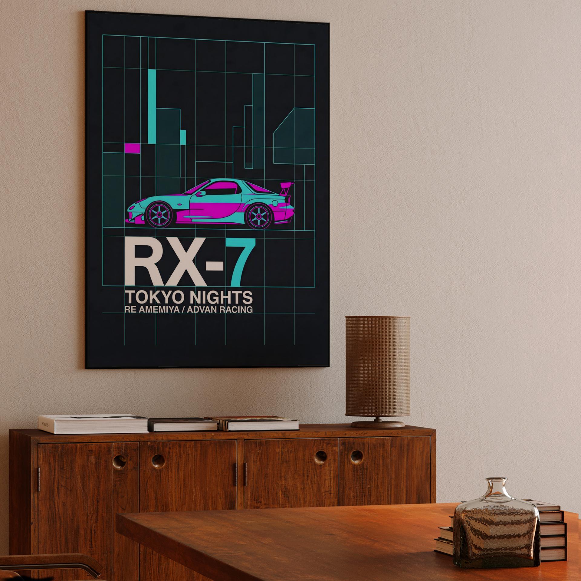 Tokyo Nights: RE Amemiya RX-7 Neon Graphic