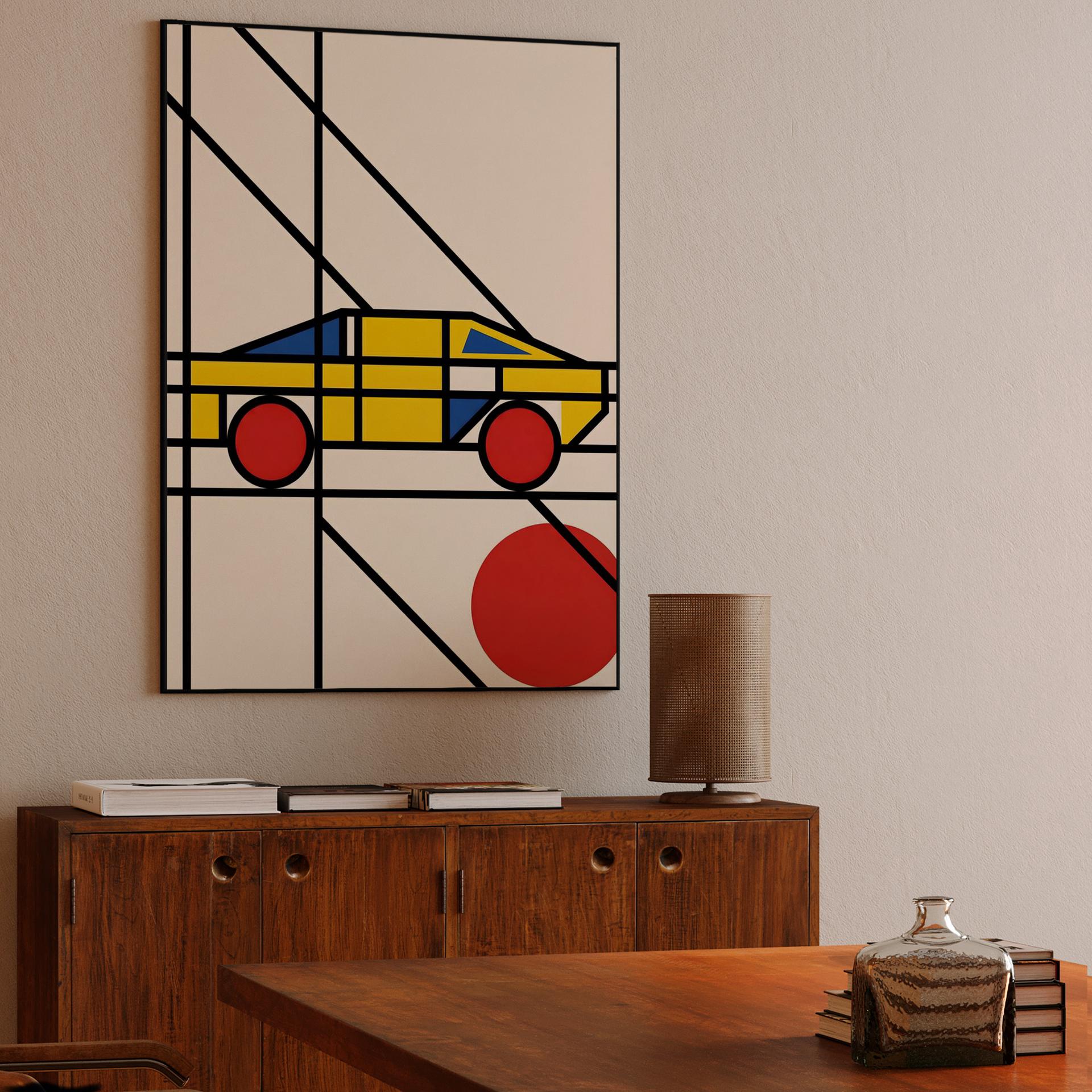 Neoplastic Speed: A De Stijl Automotive Study