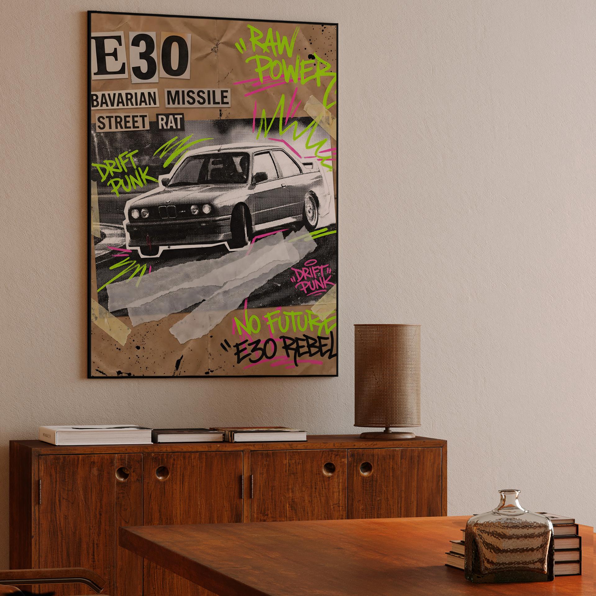 BMW E30 Drift Punk Collage