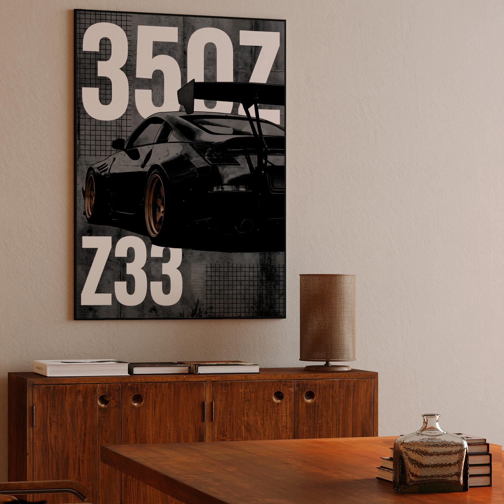 Z33 Industrial Blueprint: 350Z Graphic Tribute