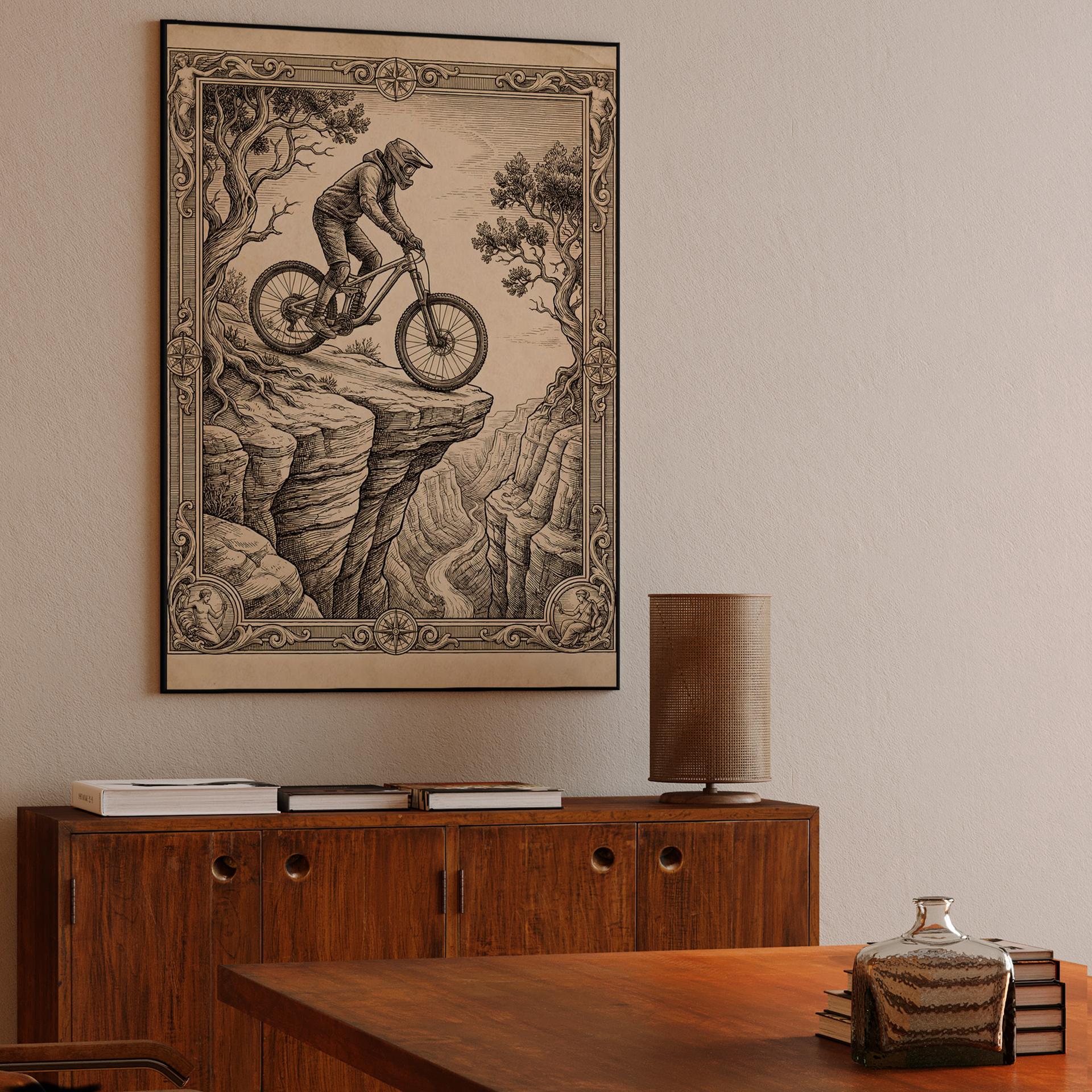 The Modern Pioneer: Grand Canyon Mountain Biking Engraving