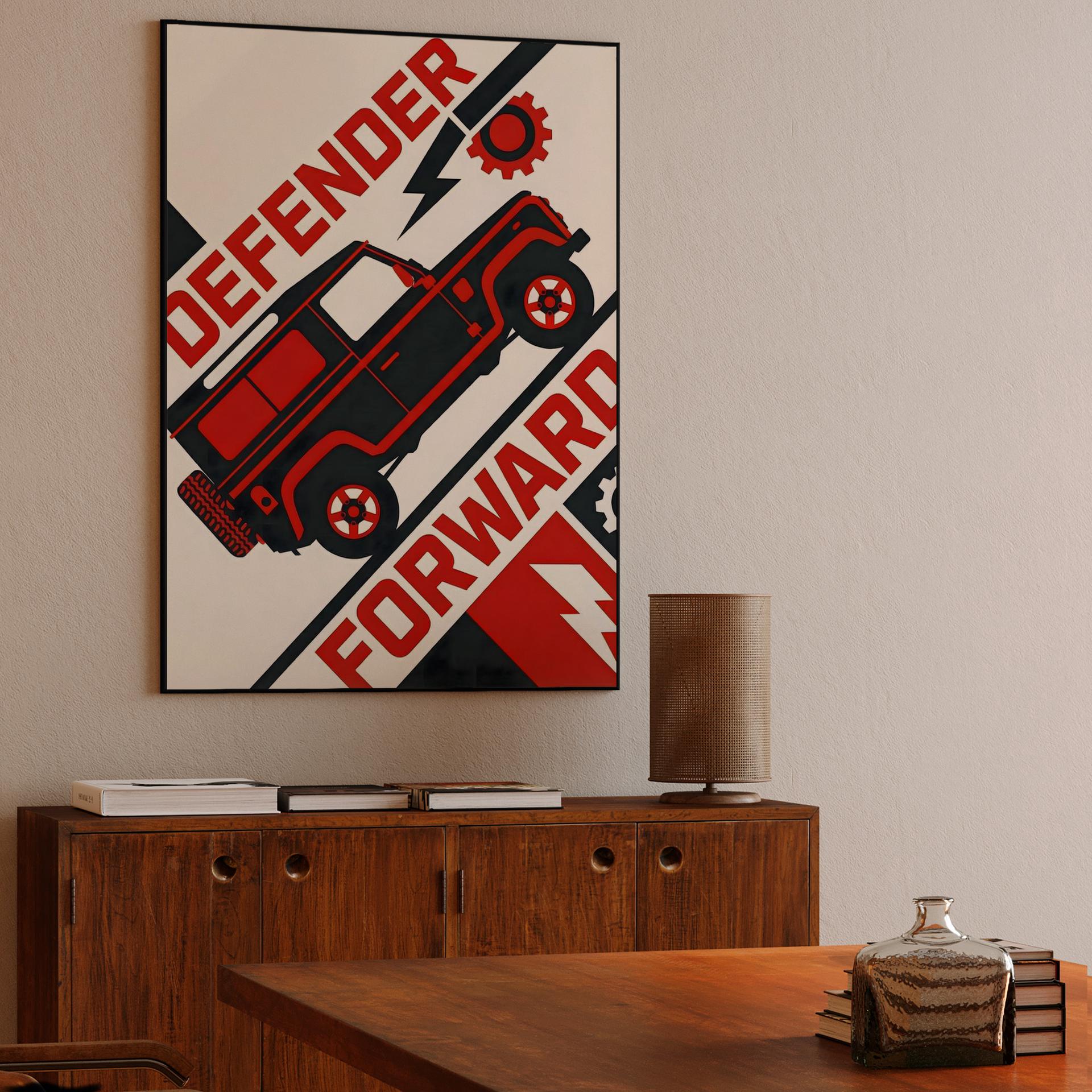 Defender Forward Constructivist Poster