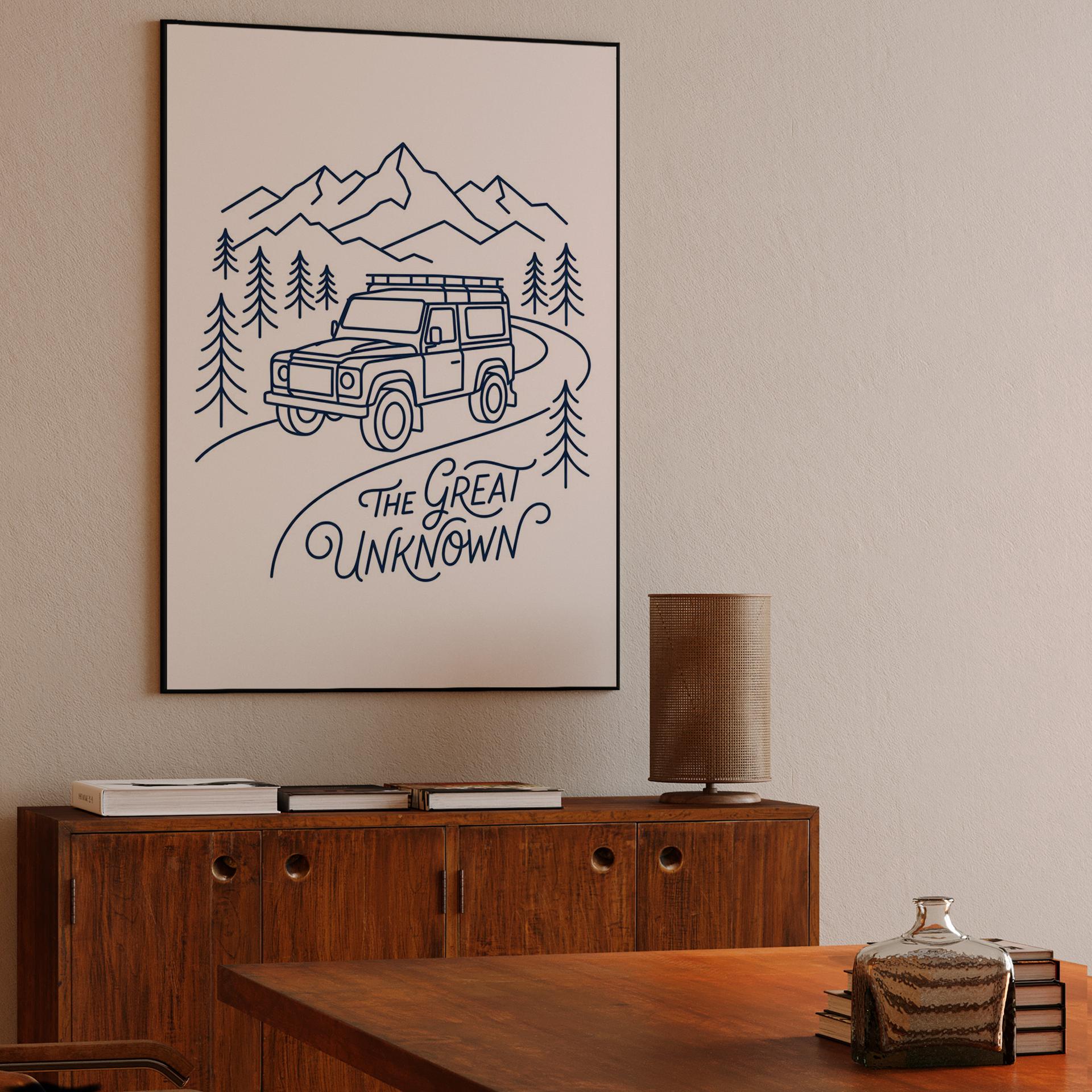 The Great Unknown Defender 90 Line Art