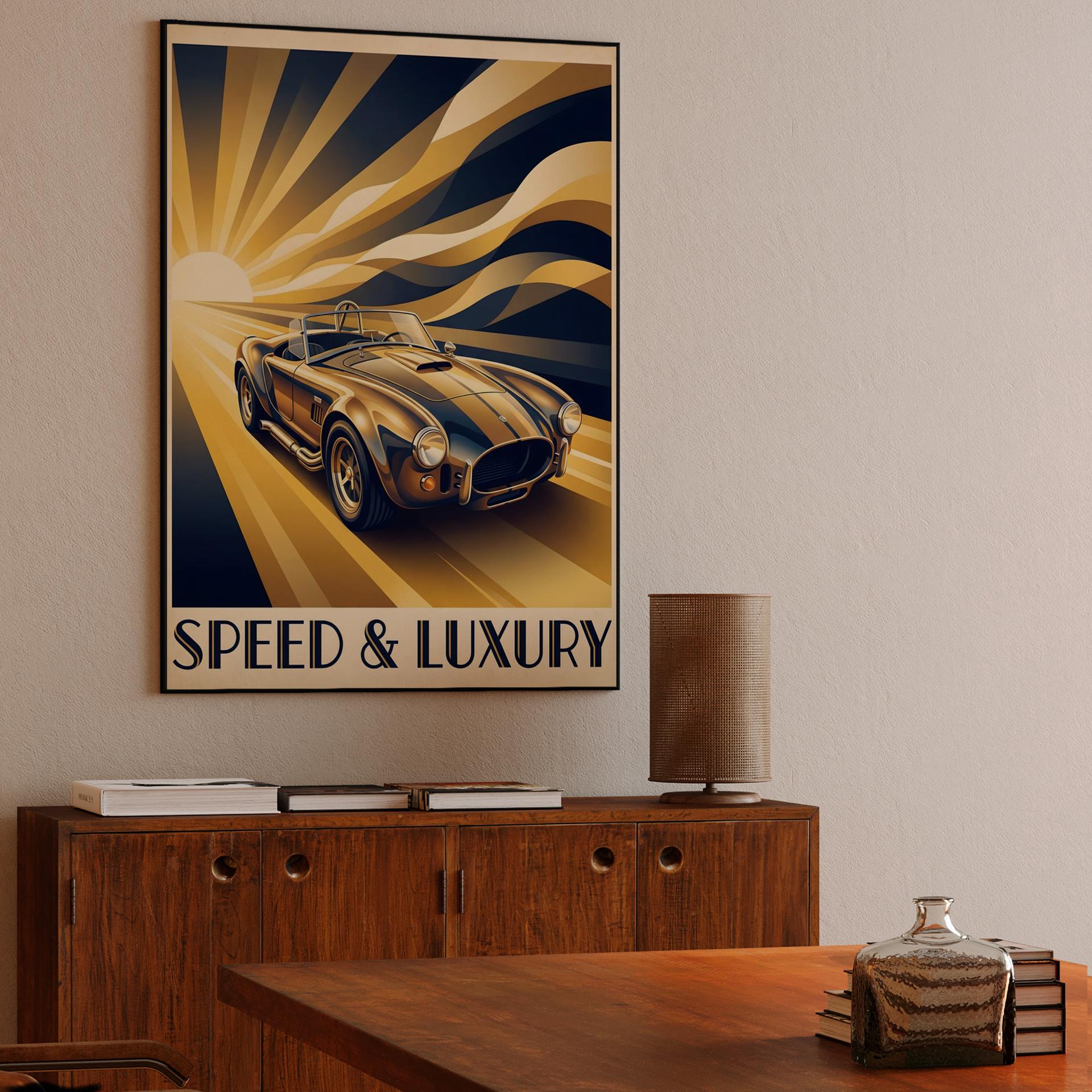 Shelby Cobra: Speed & Luxury Sunburst Poster