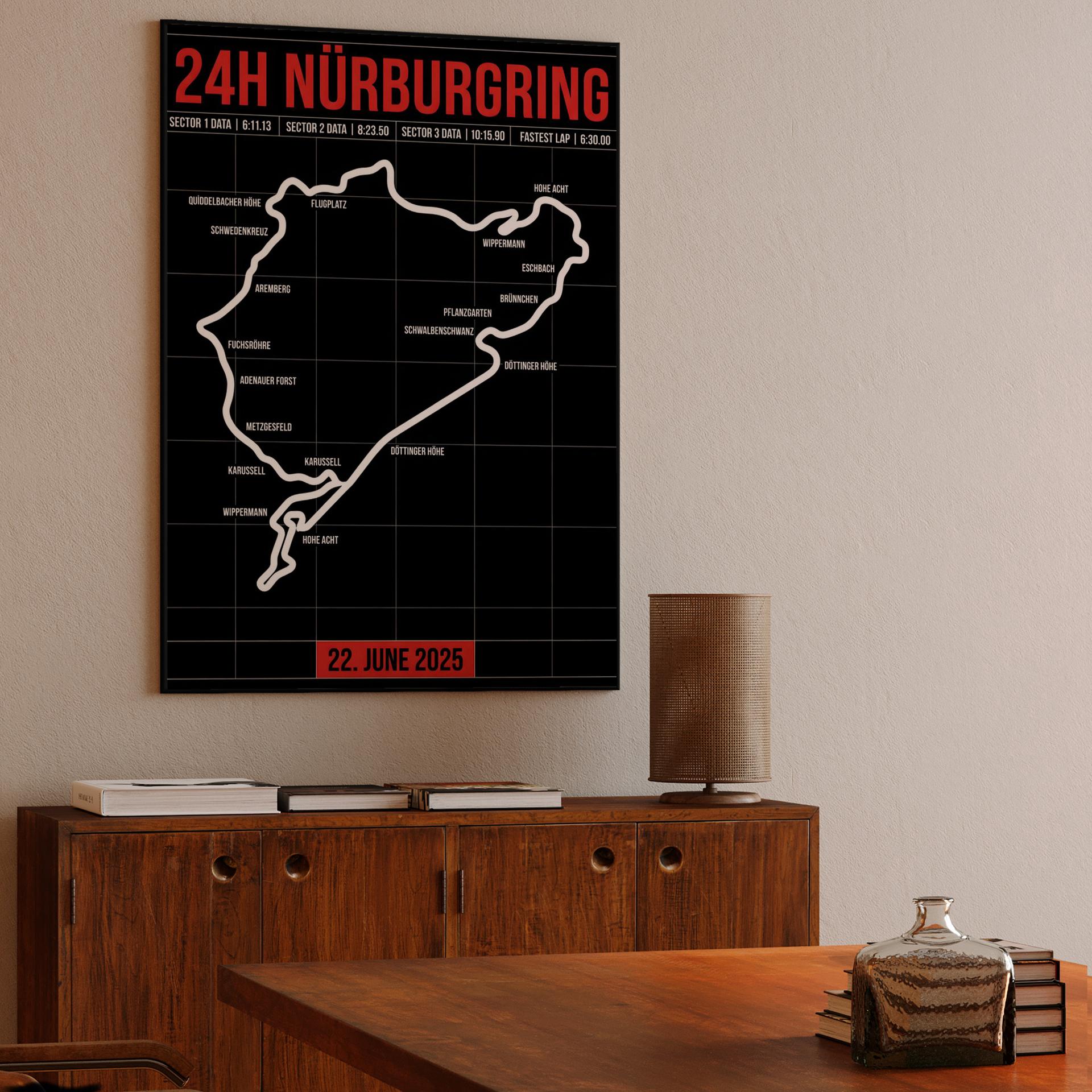 Nürburgring 24H Nordschleife Track Map Graphic