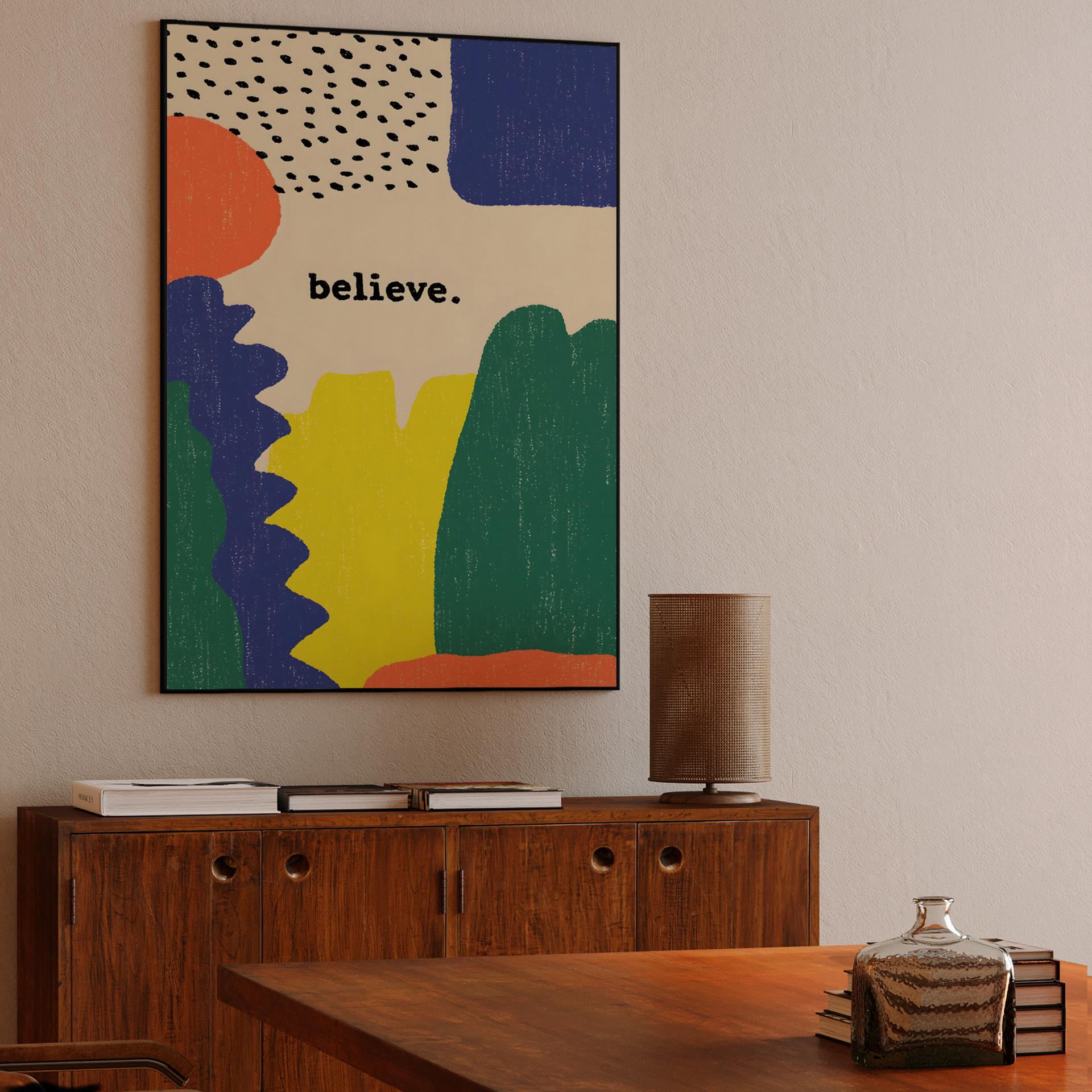 Believe Abstract Collage