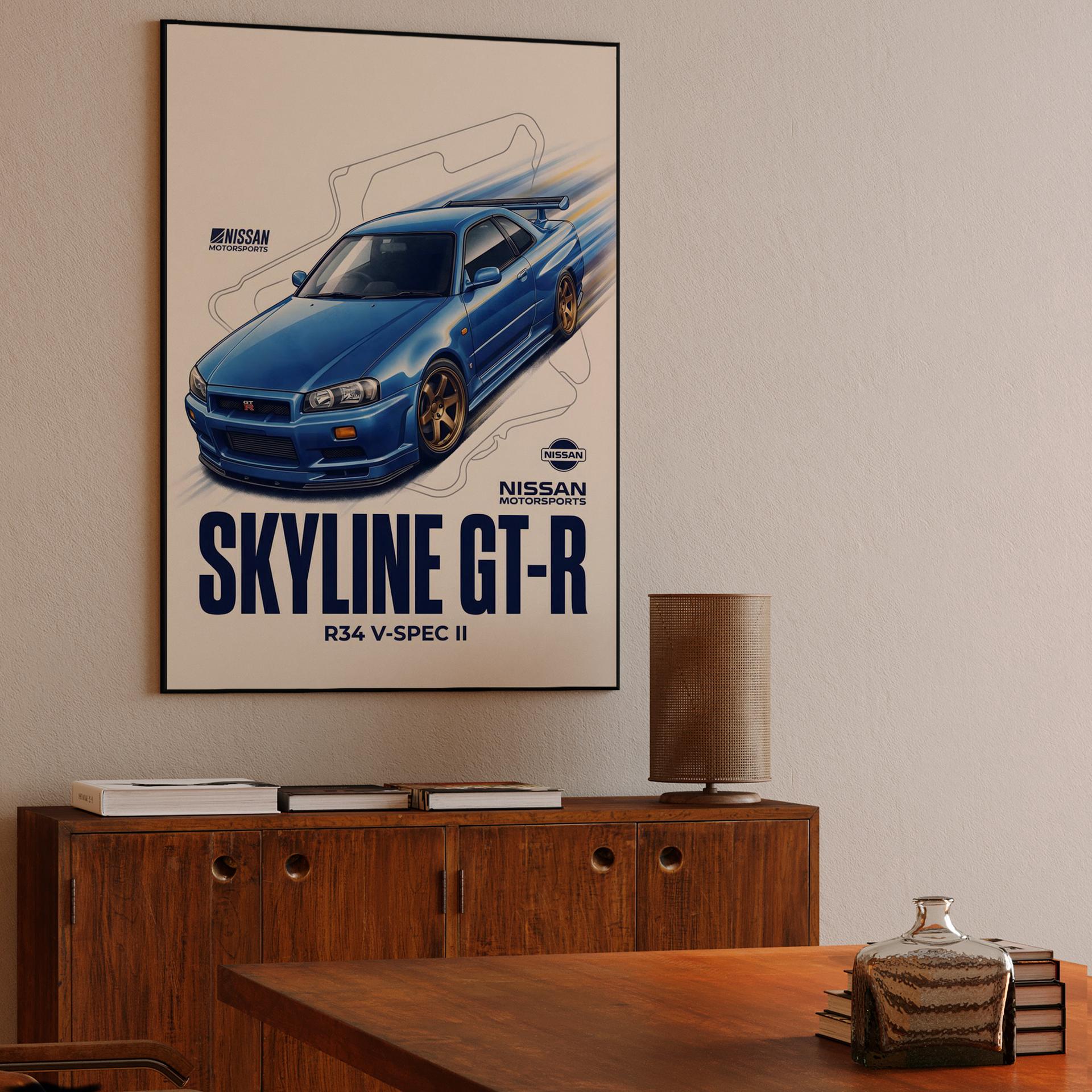 Nissan Skyline GT-R R34 V-Spec II Motorsports Illustration