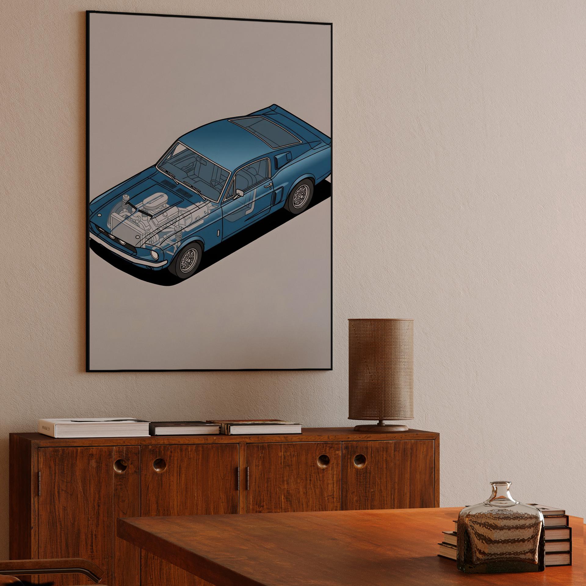 Shelby GT500 Isometric Cutaway Illustration