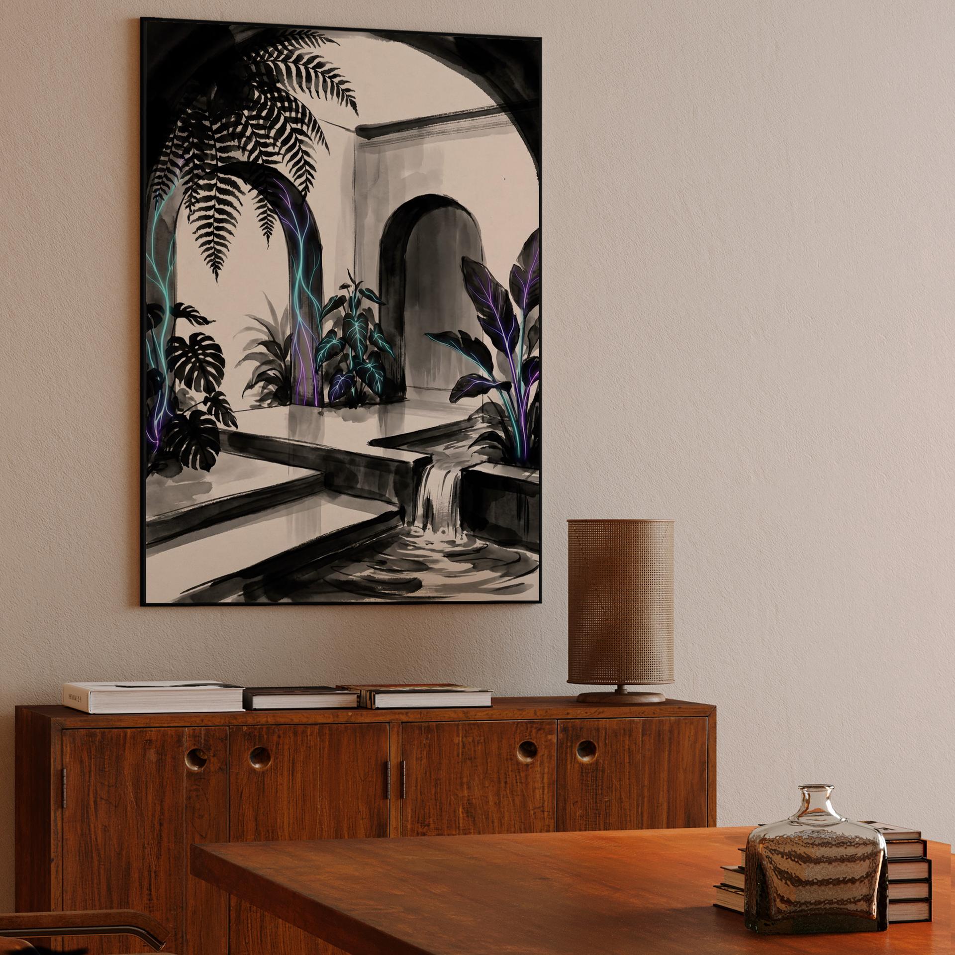 Neon Sanctuary: The Ink Courtyard