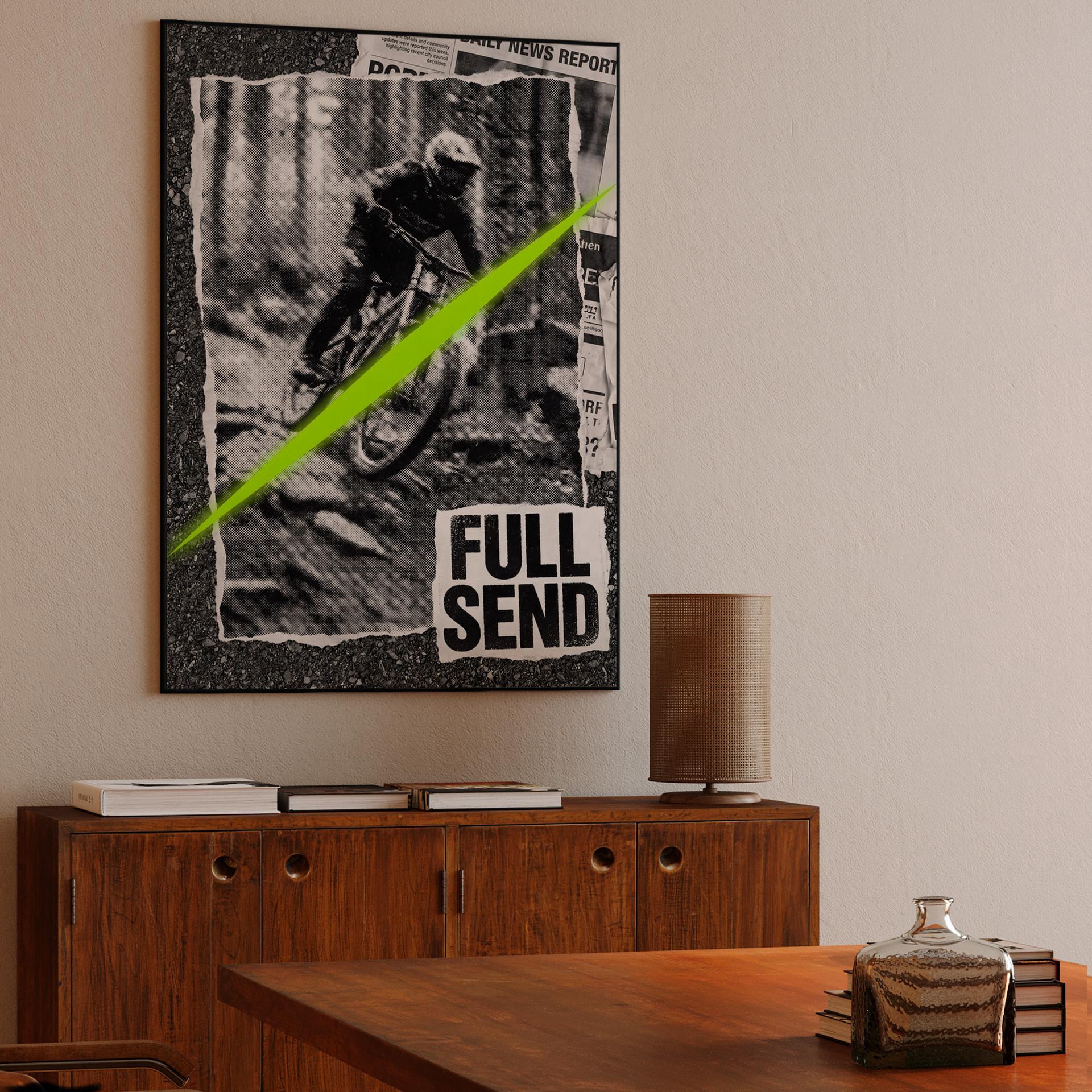 Full Send: Neon Grunge Biker Collage