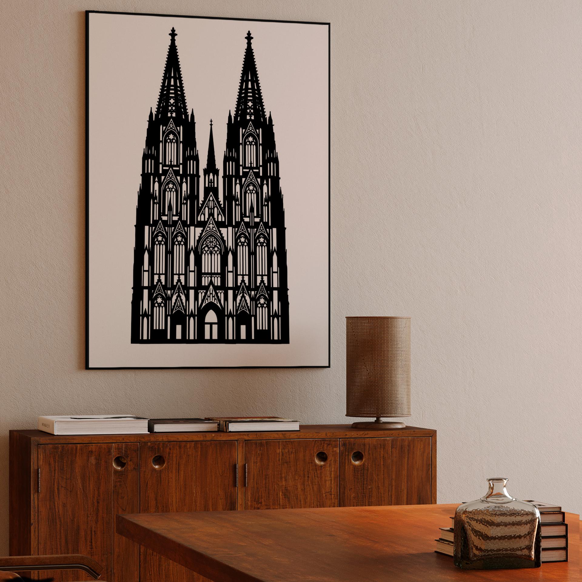 Cologne Cathedral Gothic Silhouette