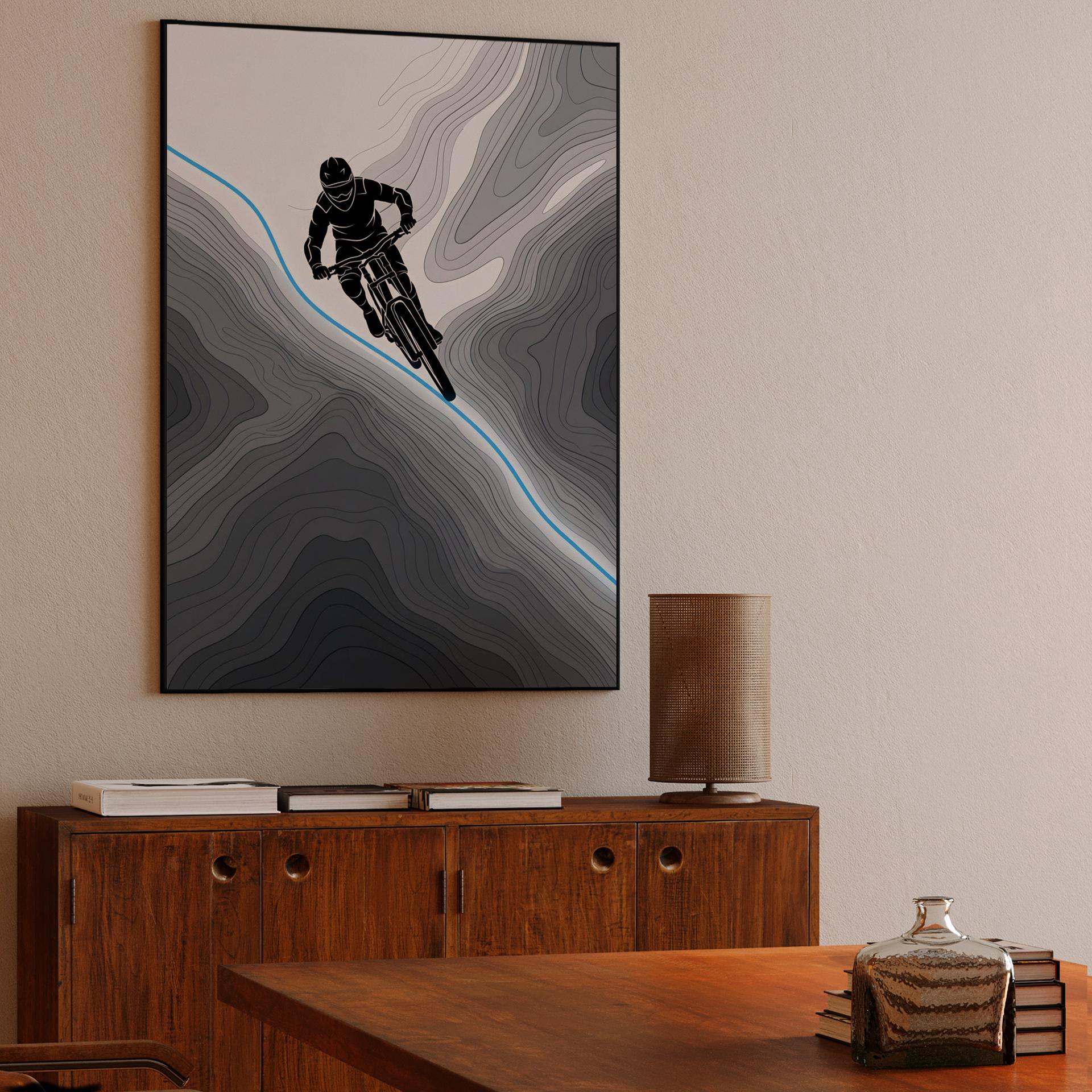 Neon Topography: Mountain Bike Descent