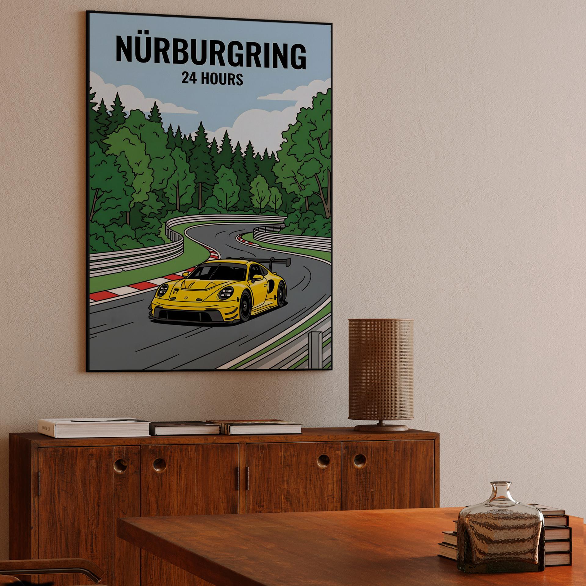 Nürburgring 24 Hours: Yellow Porsche 911 GT3
