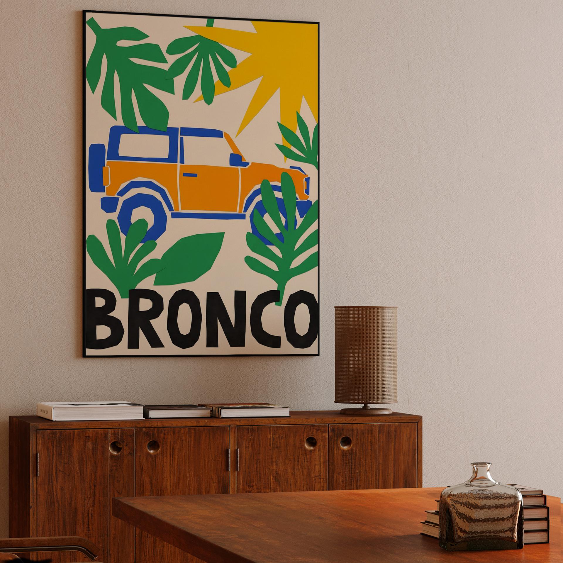 Bronco Summer Adventure Paper Cutout