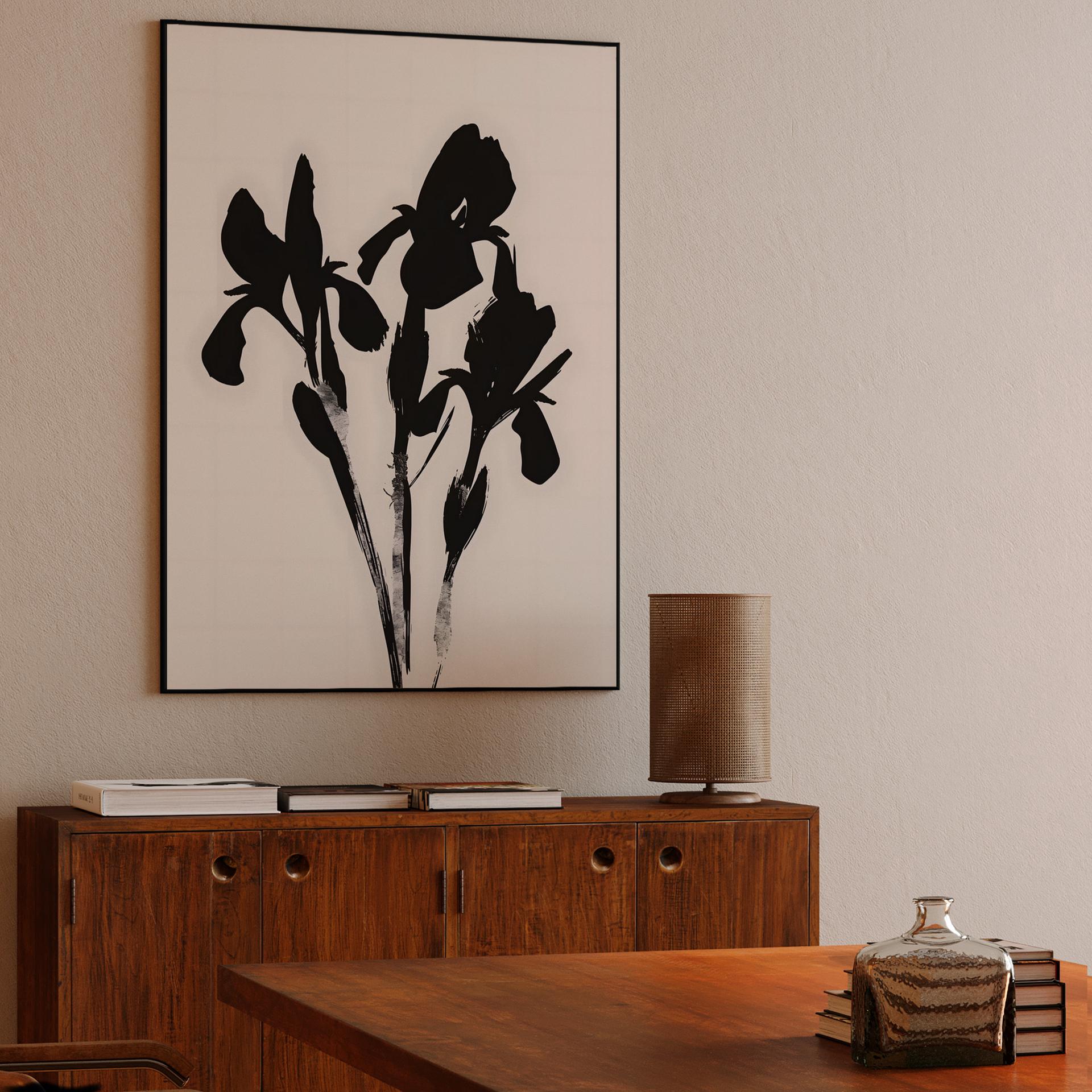 Sumi-e Iris Silhouette