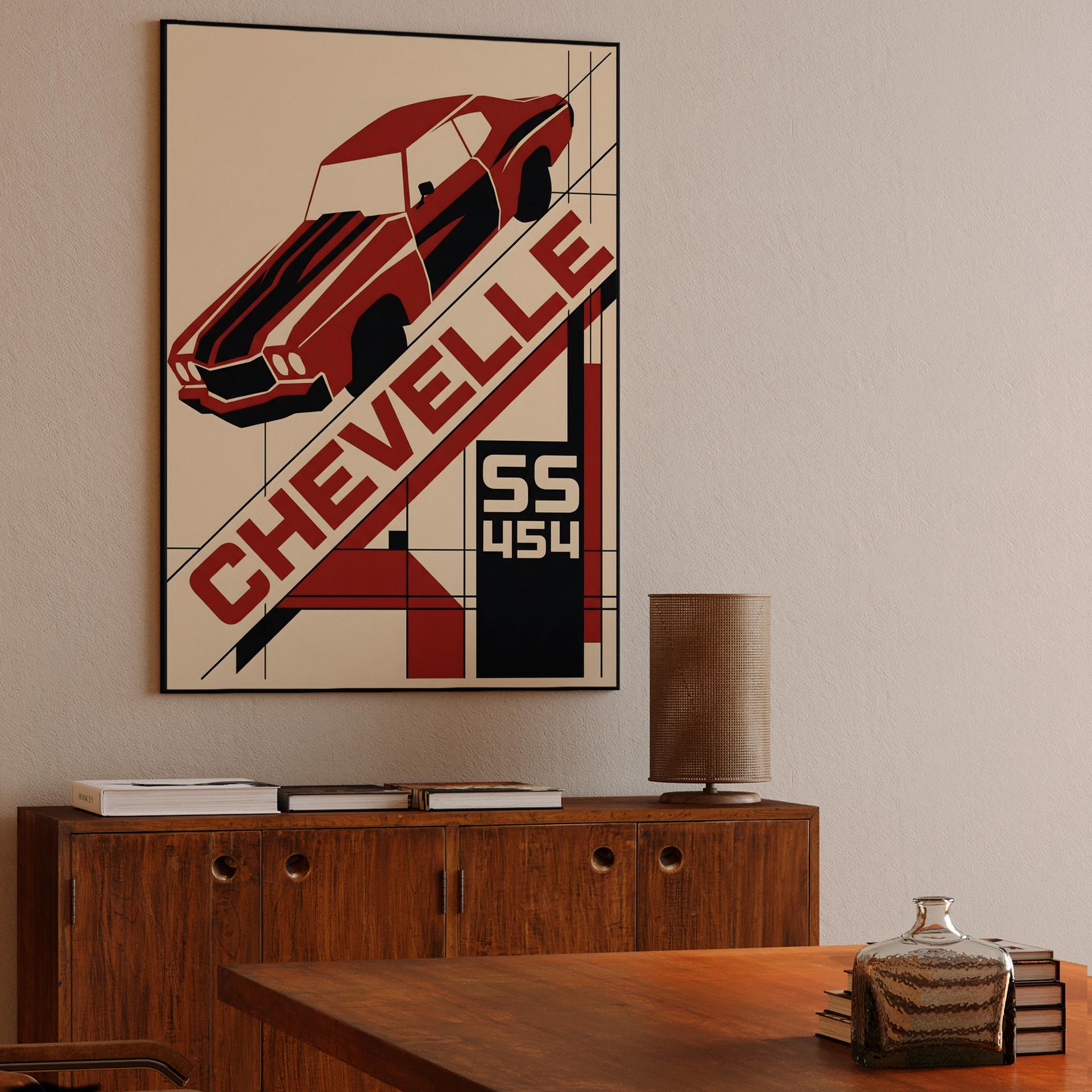 Chevelle SS 454 Constructivist Poster