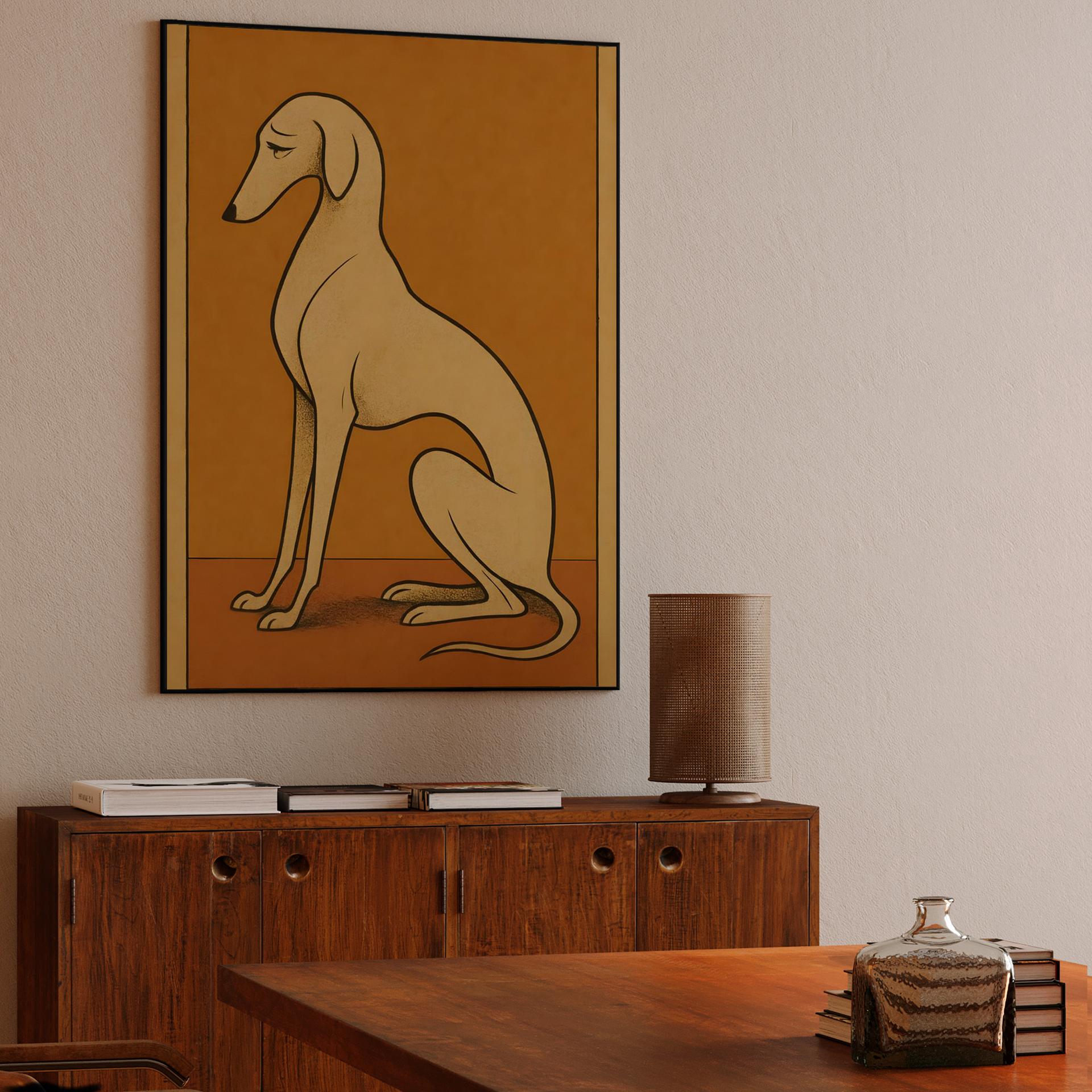 Elegant Greyhound Profile