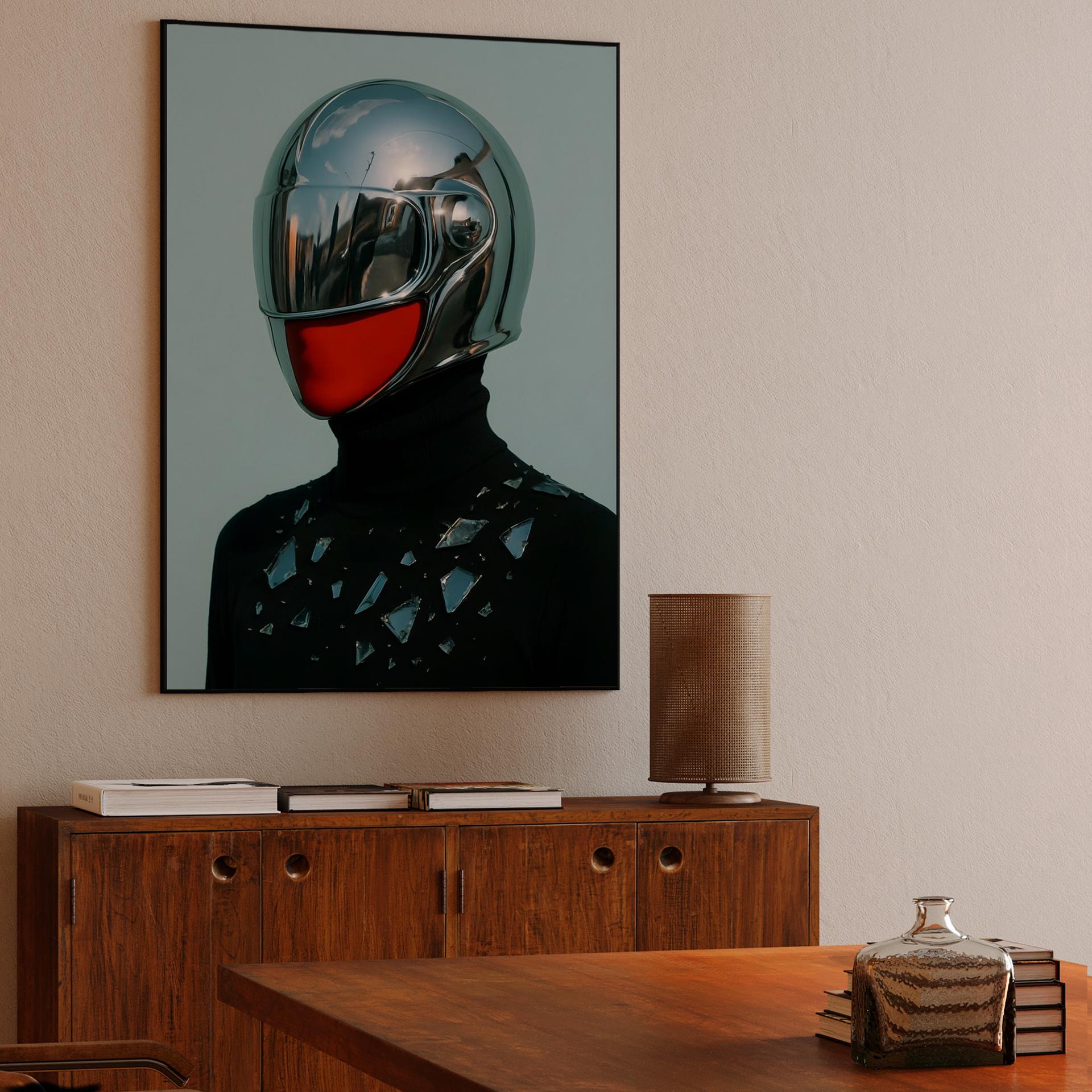 Chrome Helmet Portrait