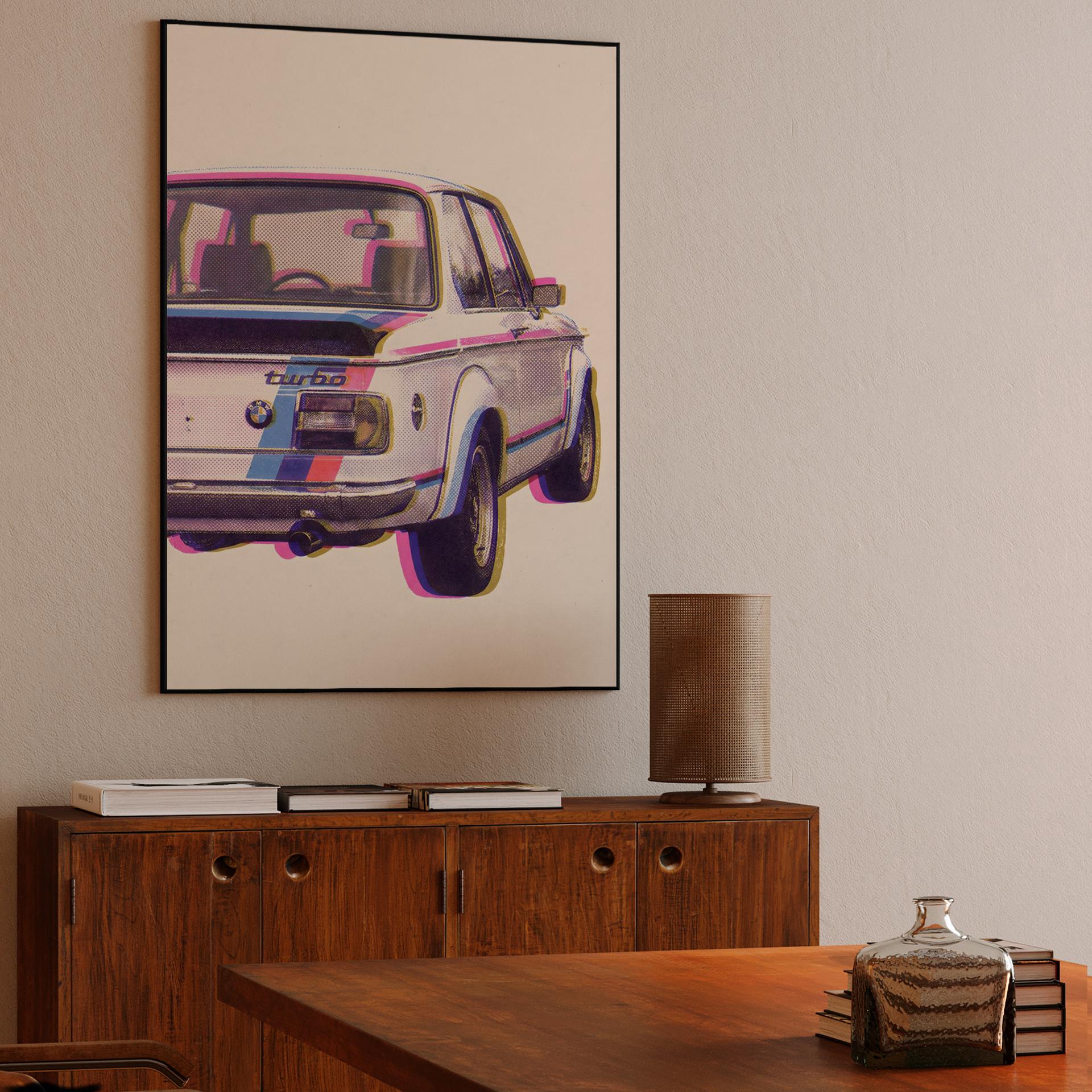 BMW 2002 Turbo Retro Halftone