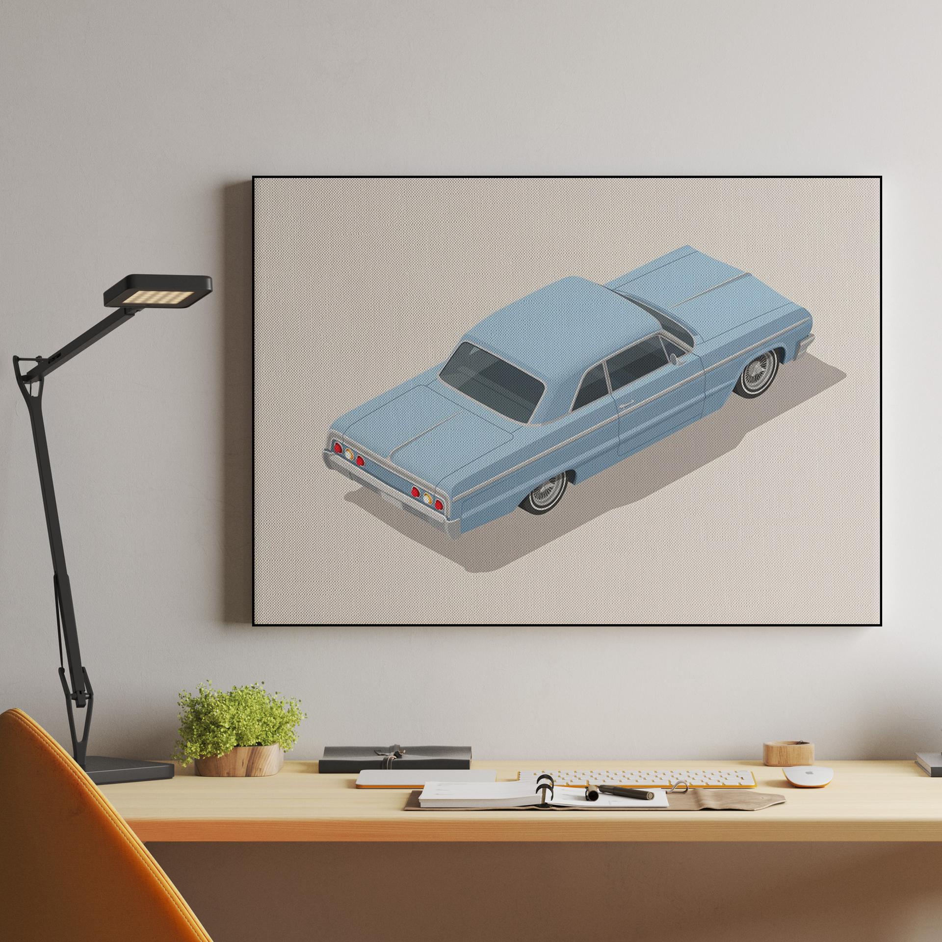 Baby Blue 64 Impala Isometric