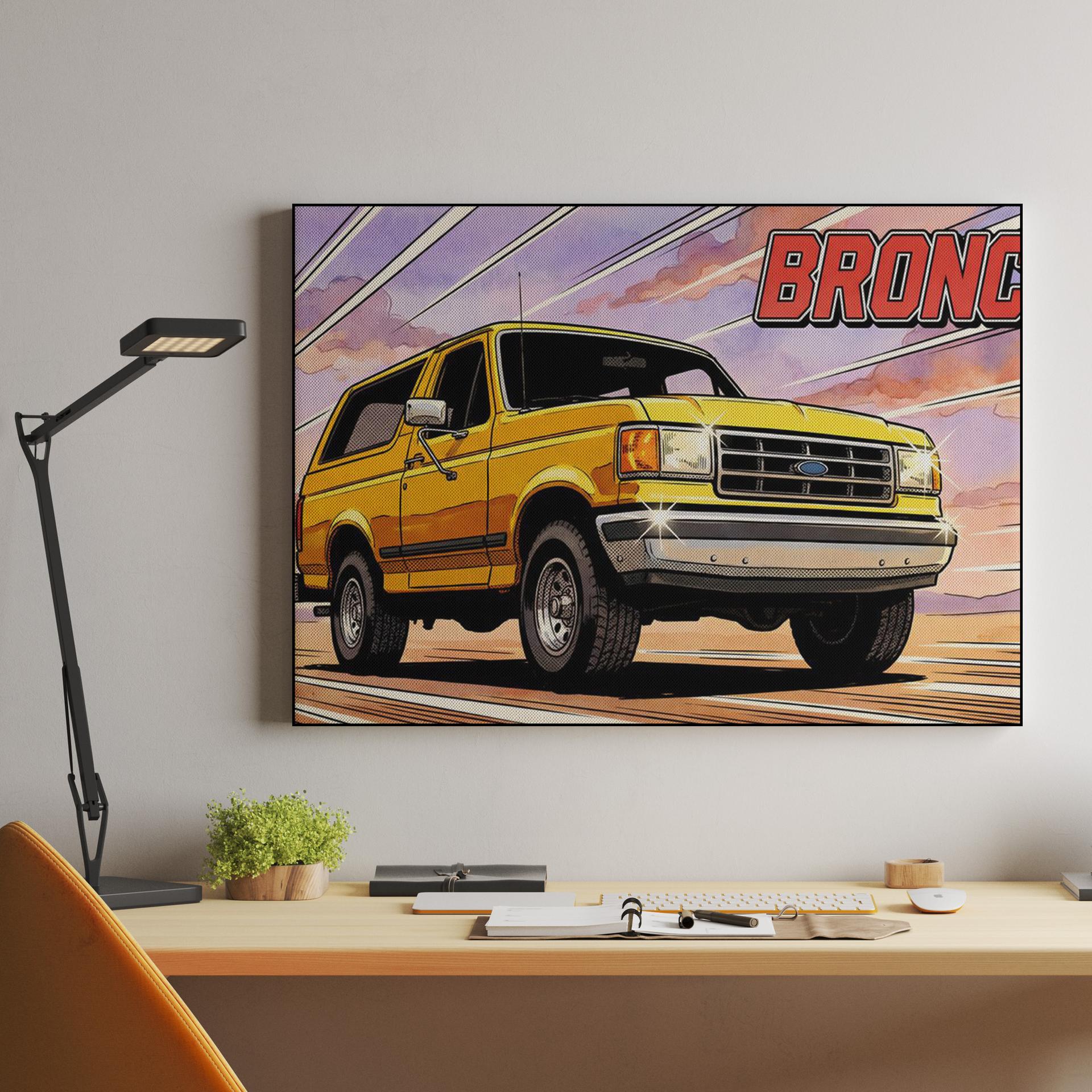 High-Speed Retro: Yellow Bronco Comic Art