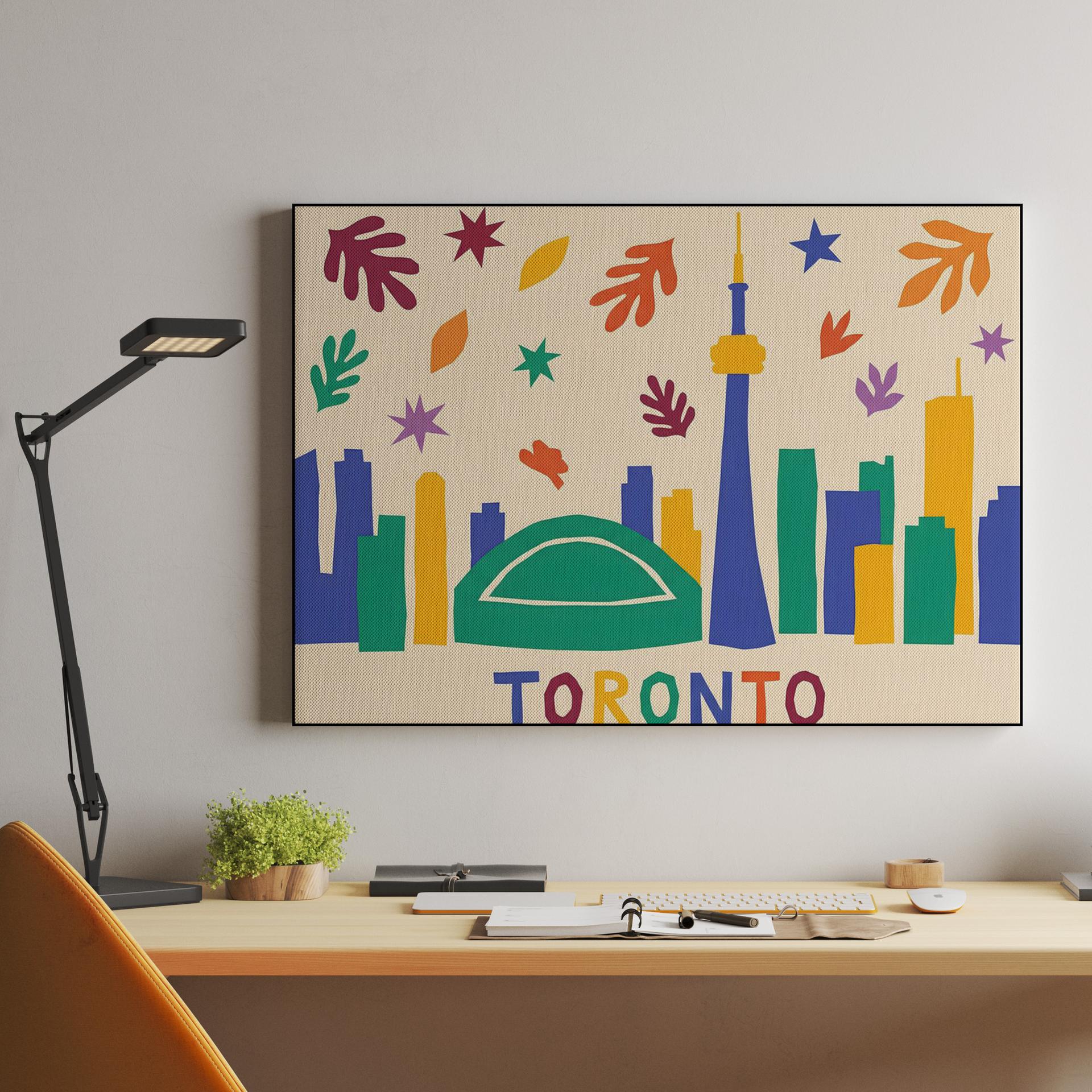 Matisse Style Toronto: CN Tower and Rogers Centre Cutout