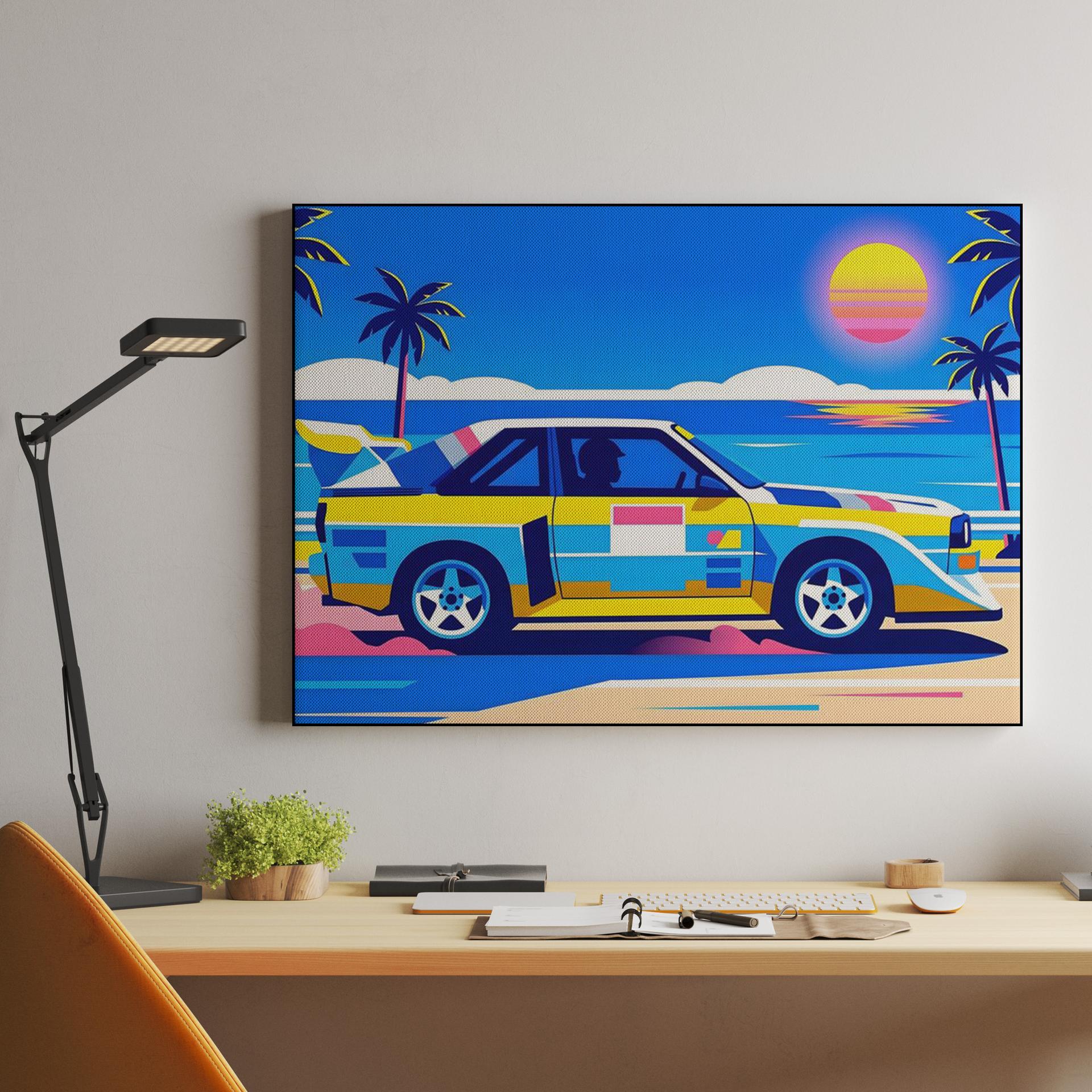 Audi Sport Quattro S1: Tropical Synthwave Drive
