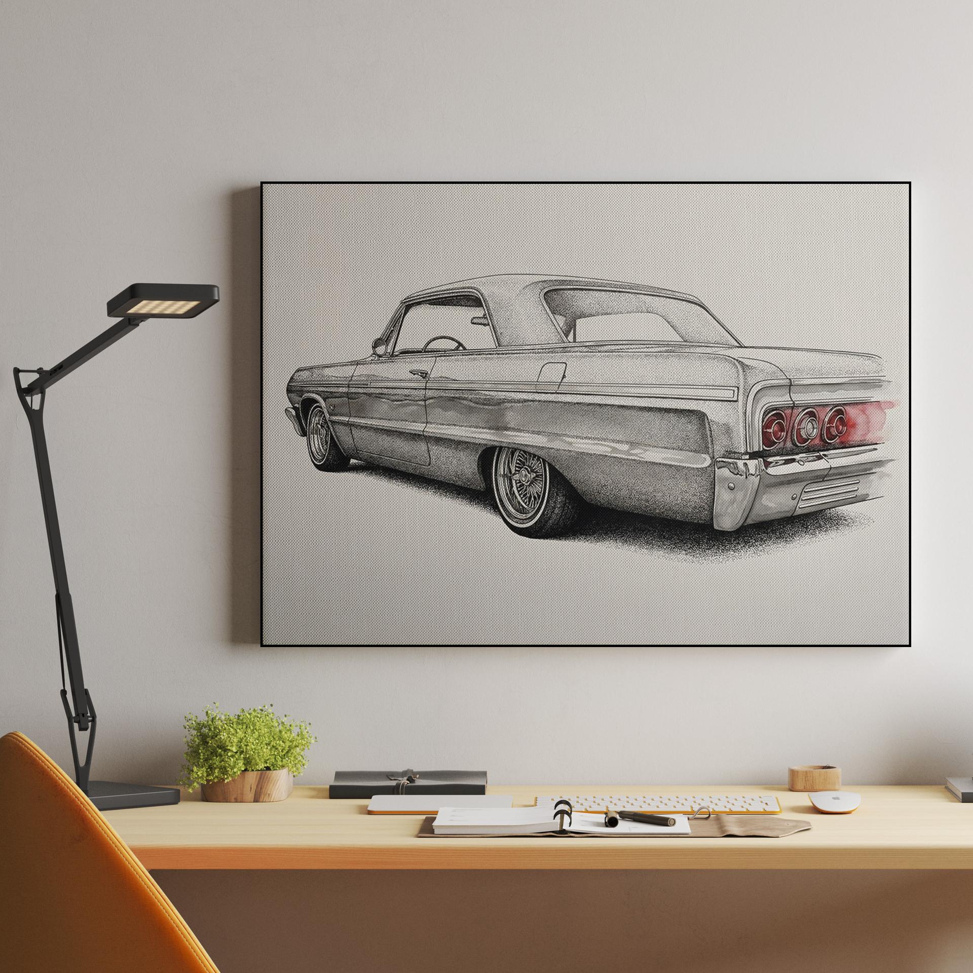 Stippled '64 Impala Reflection