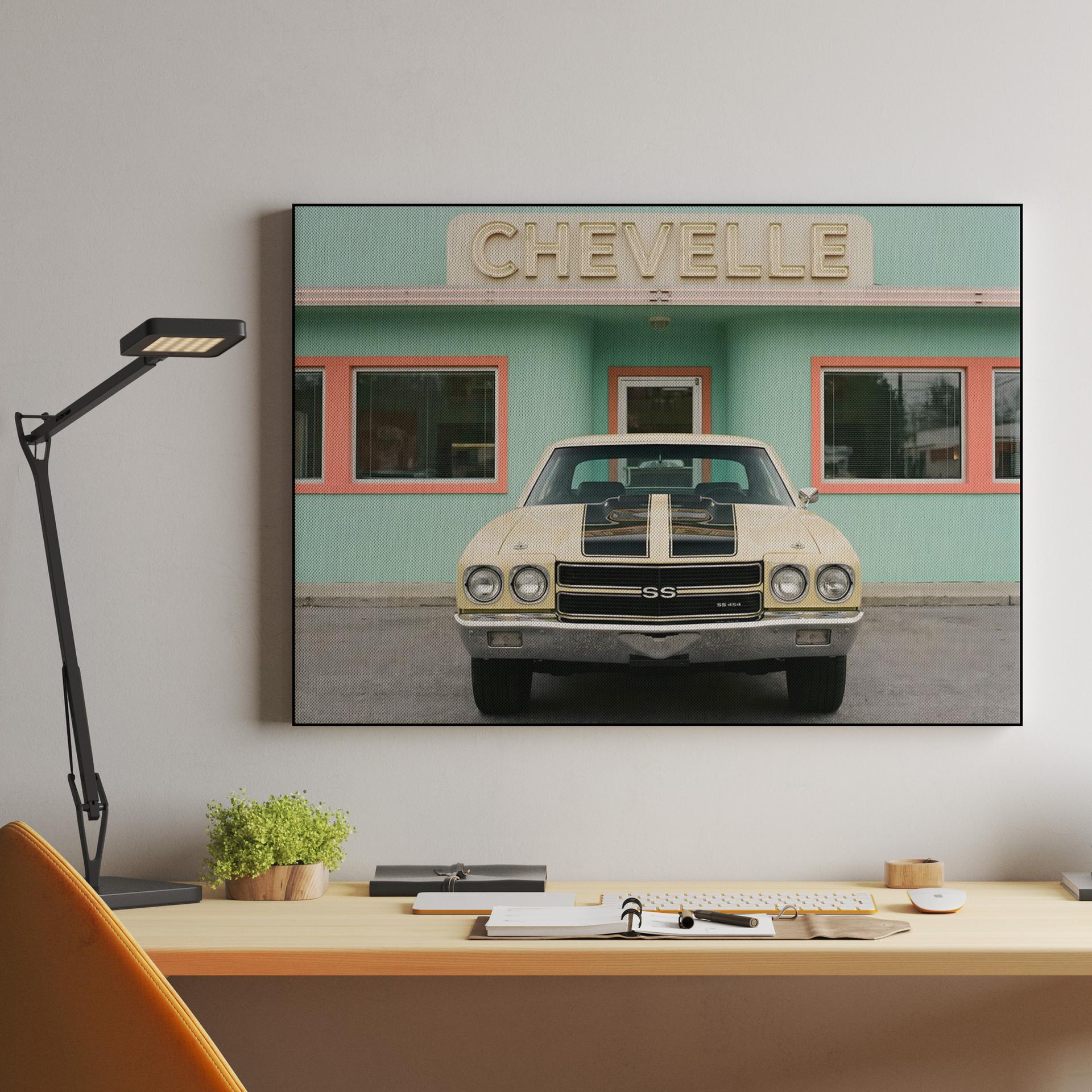 Retro Chevelle: A Study in Teal and Cream