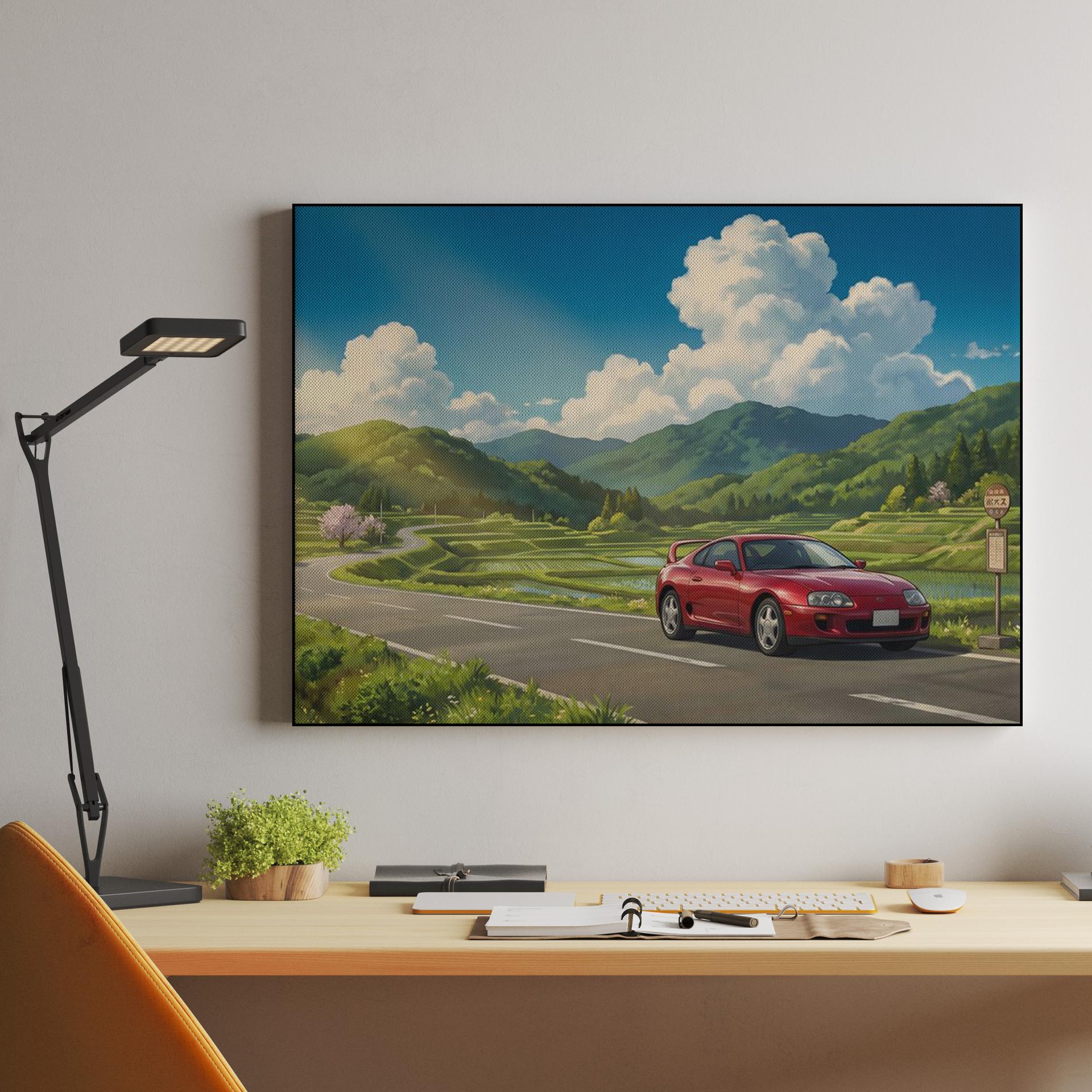 Nostalgic Road: Toyota Supra A80 in Rural Japan