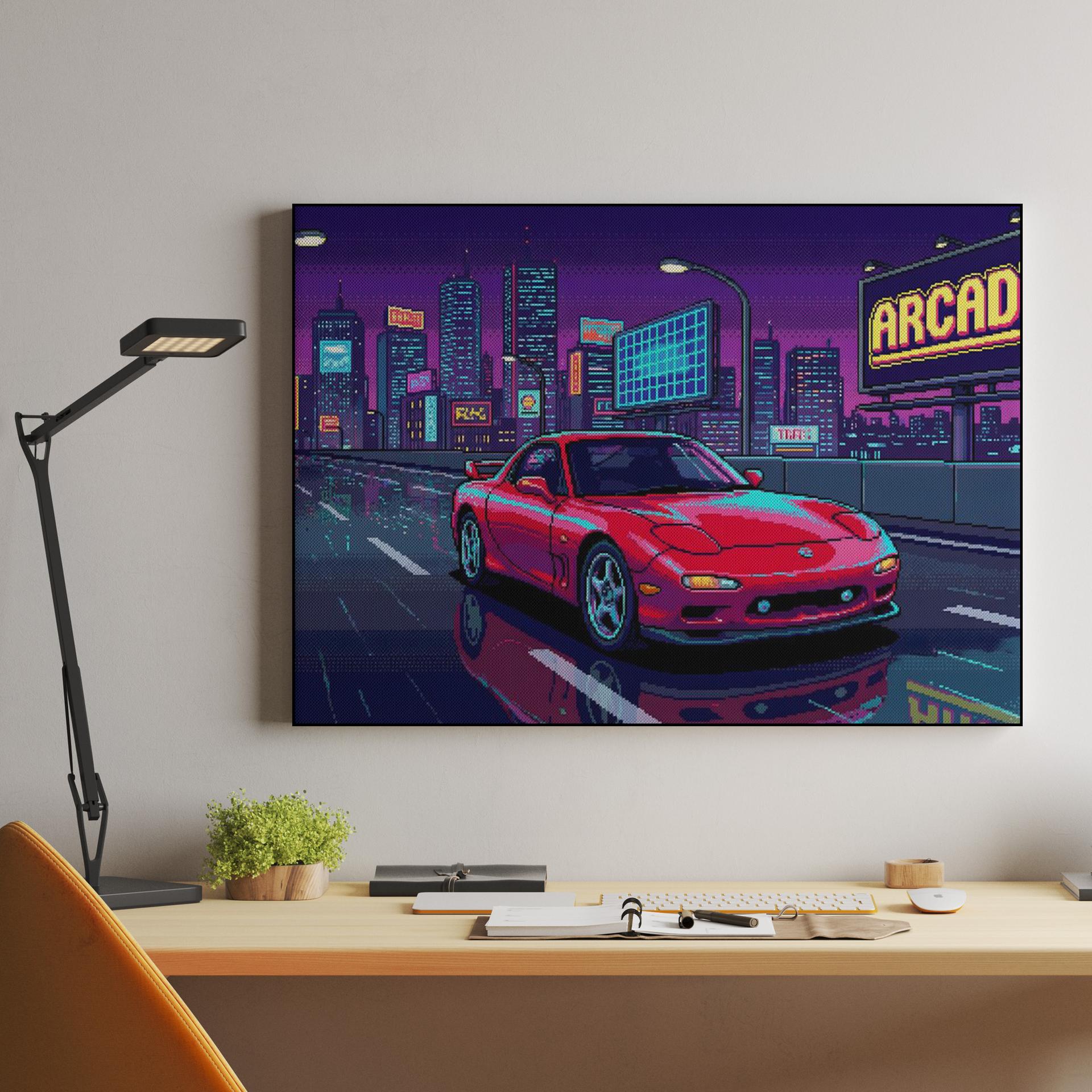 Arcade Night: RX-7 Pixel Cruise