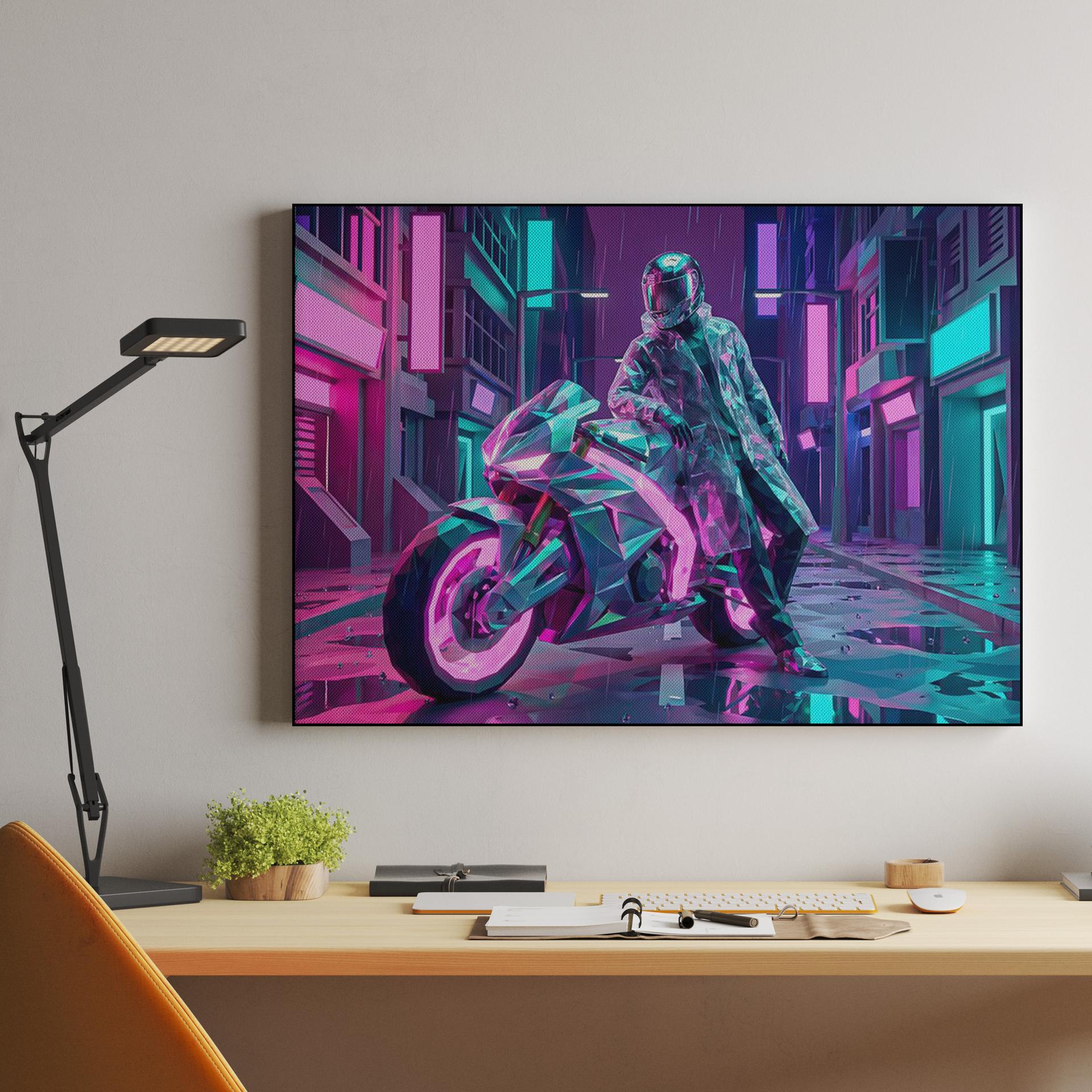 Crystalline Neon Rider