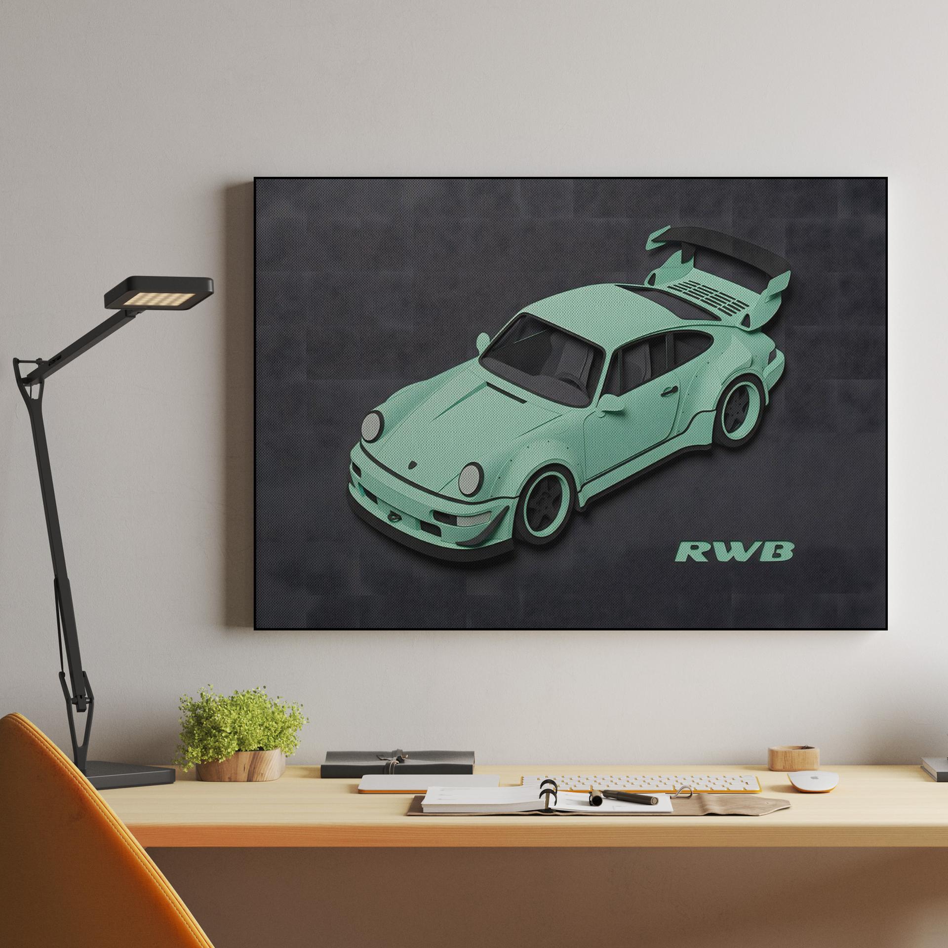 RWB 993 Mint: Textured Digital Papercraft