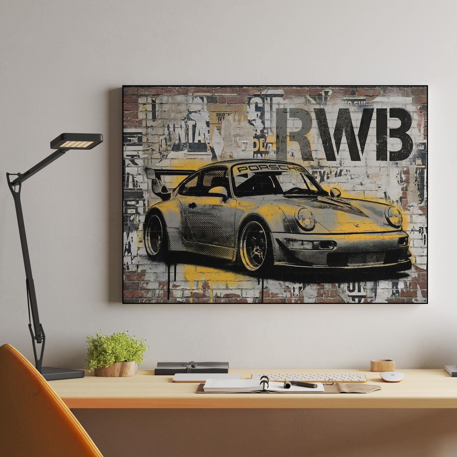 Urban Pulse: RWB 964 Stencil Mural