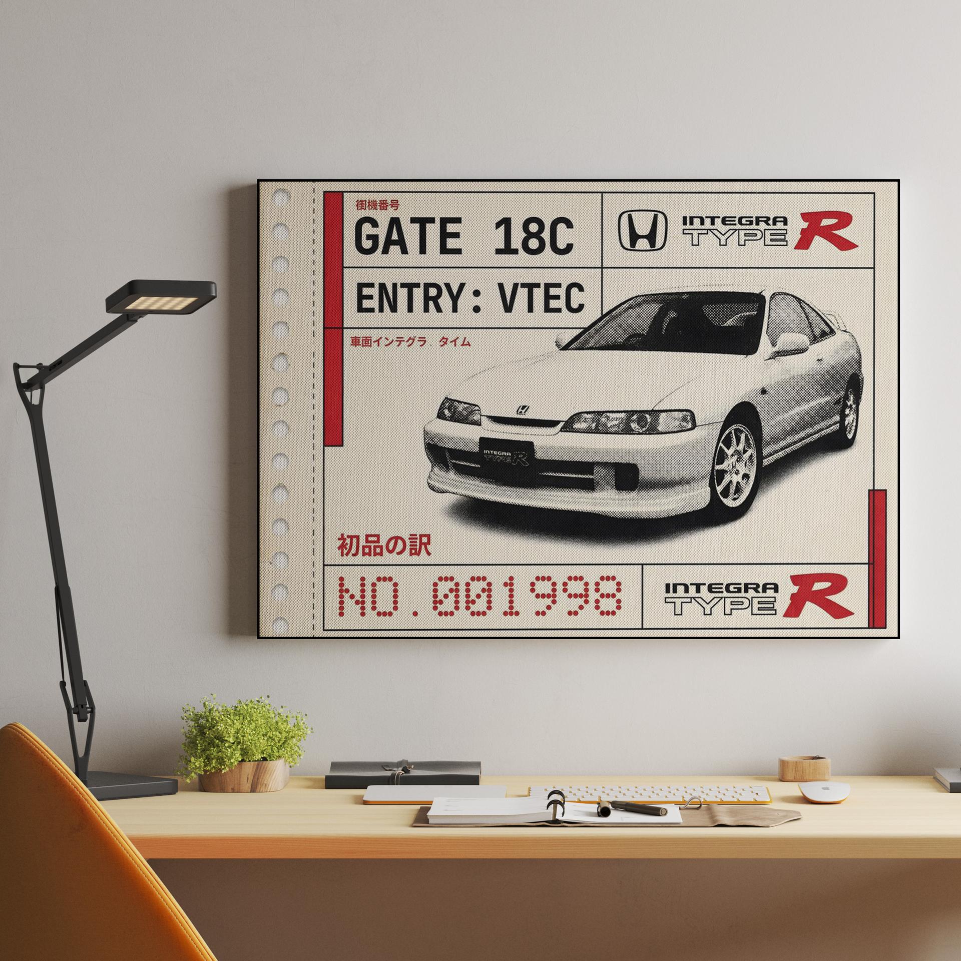 Honda Integra Type R DC2 VTEC Entry Graphic
