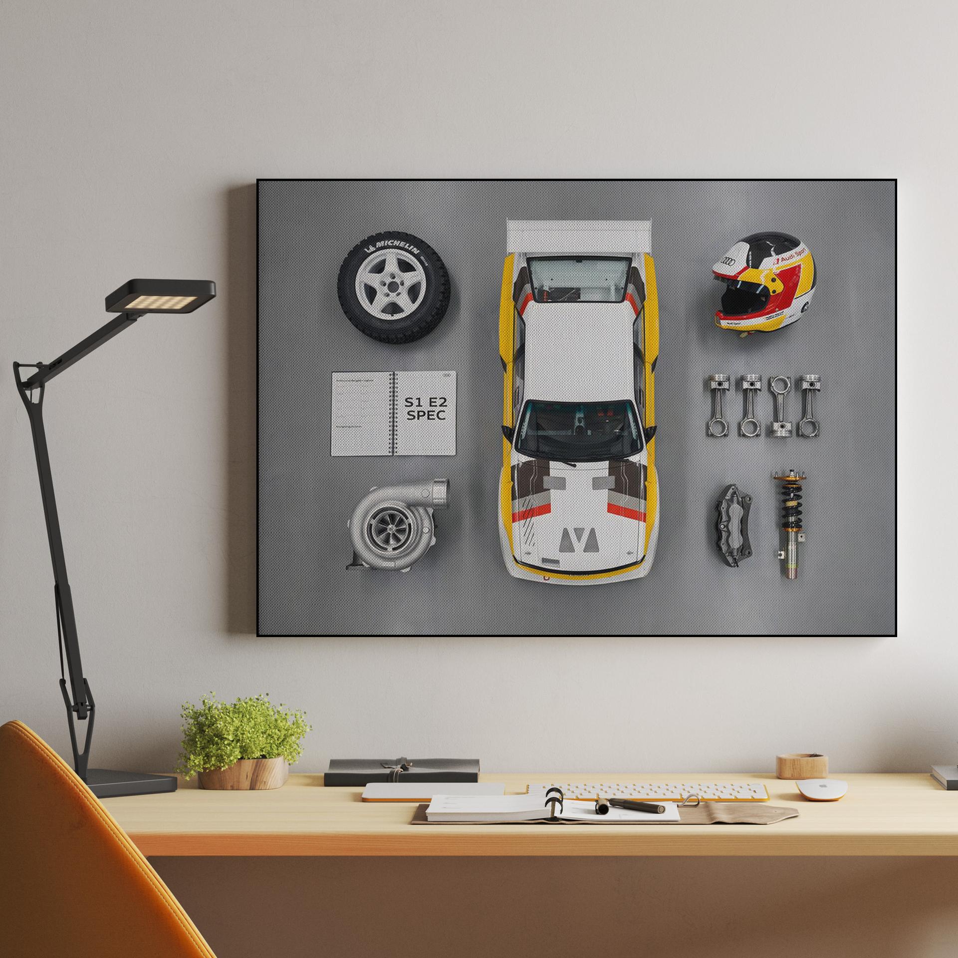 Audi Sport Quattro S1 E2: Knolling Components