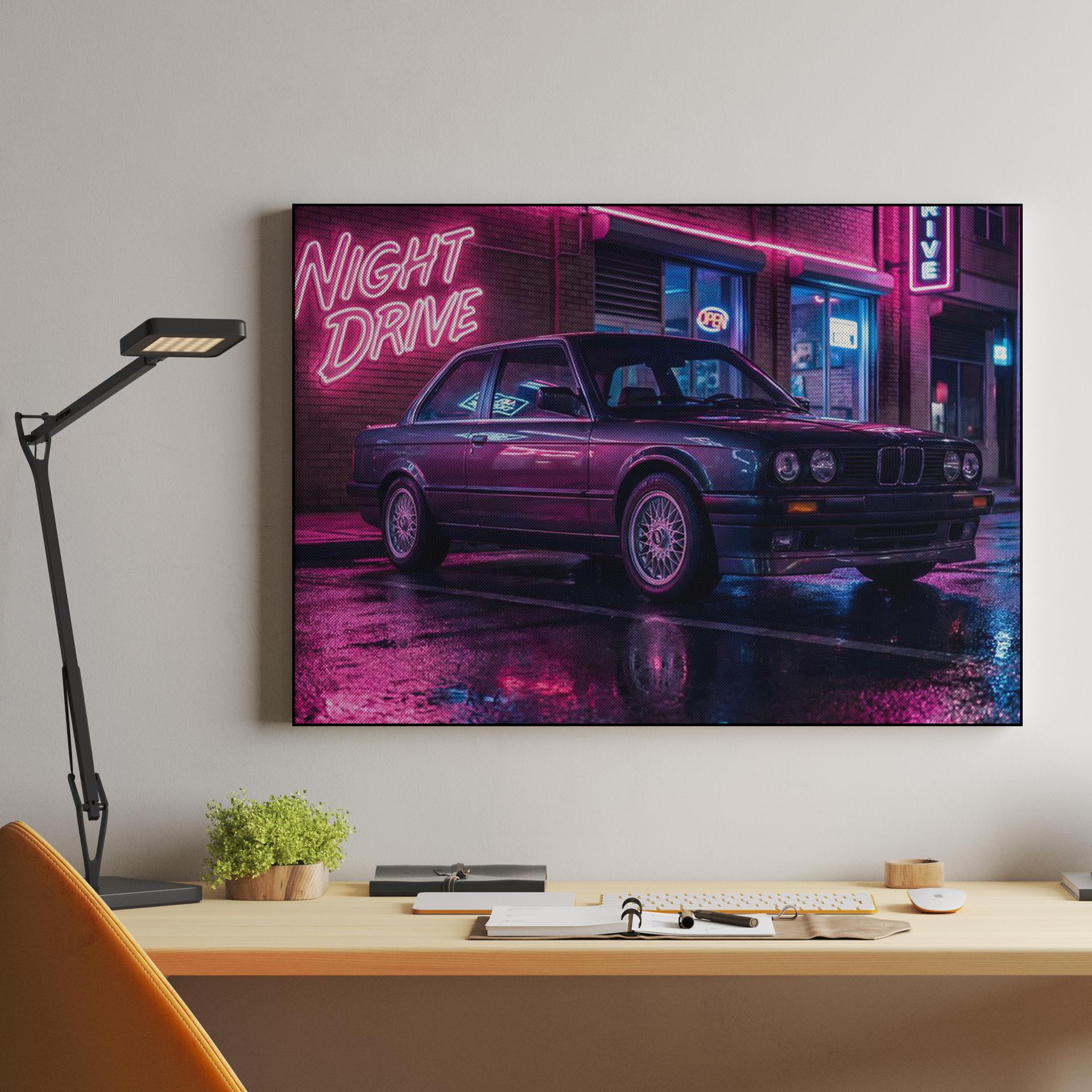 Synthwave Night Drive: BMW E30