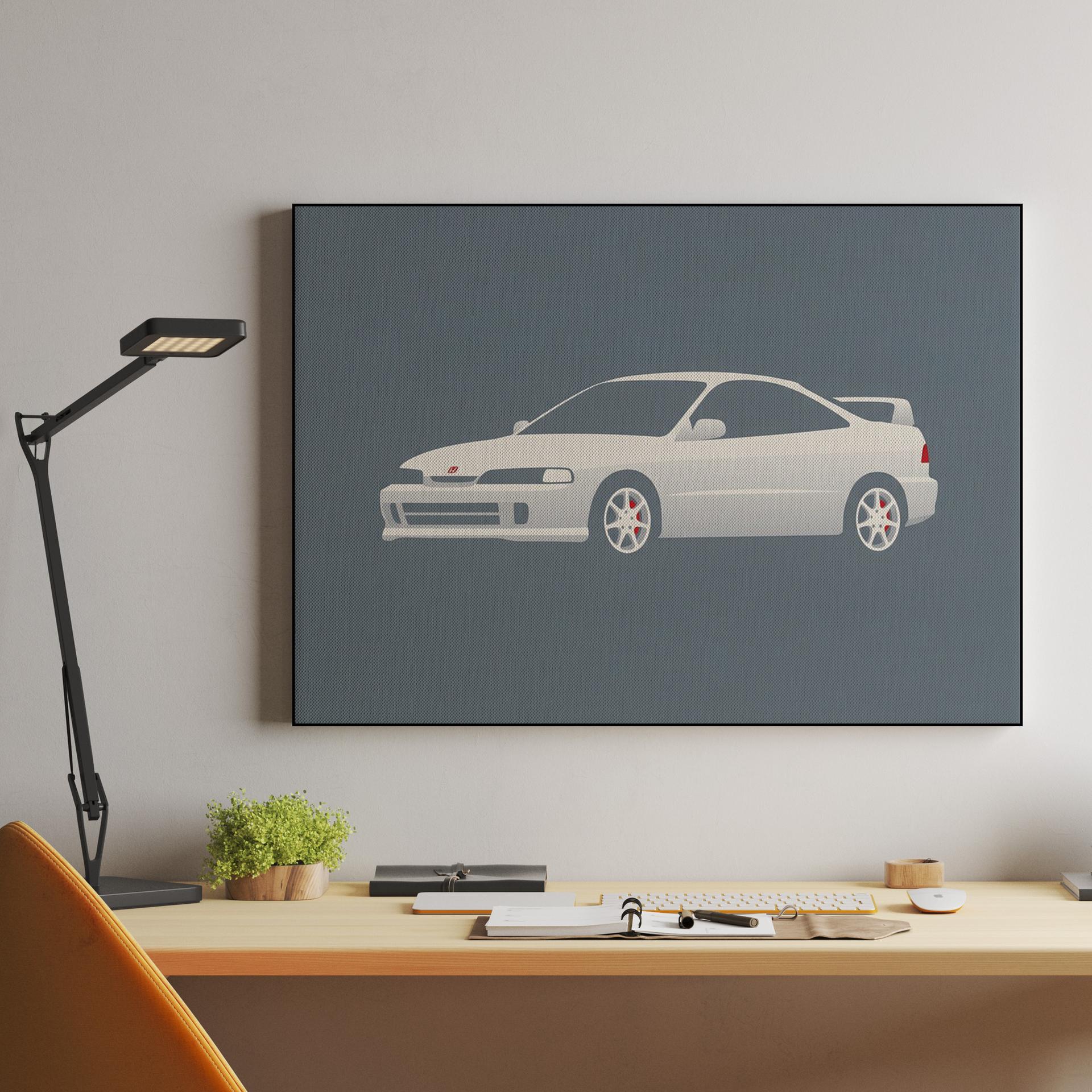 Honda Integra Type R DC2 Minimalist Flat Art