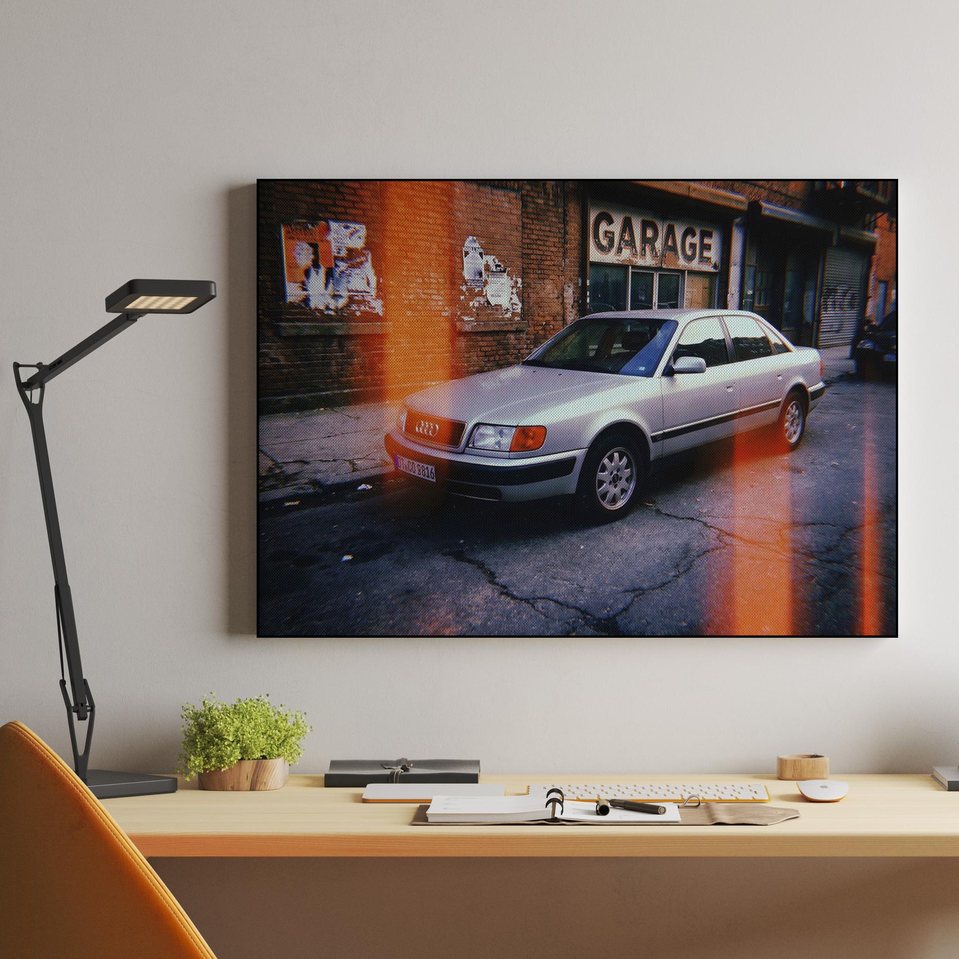 Urban Audi 100: Cinematic Light Leak