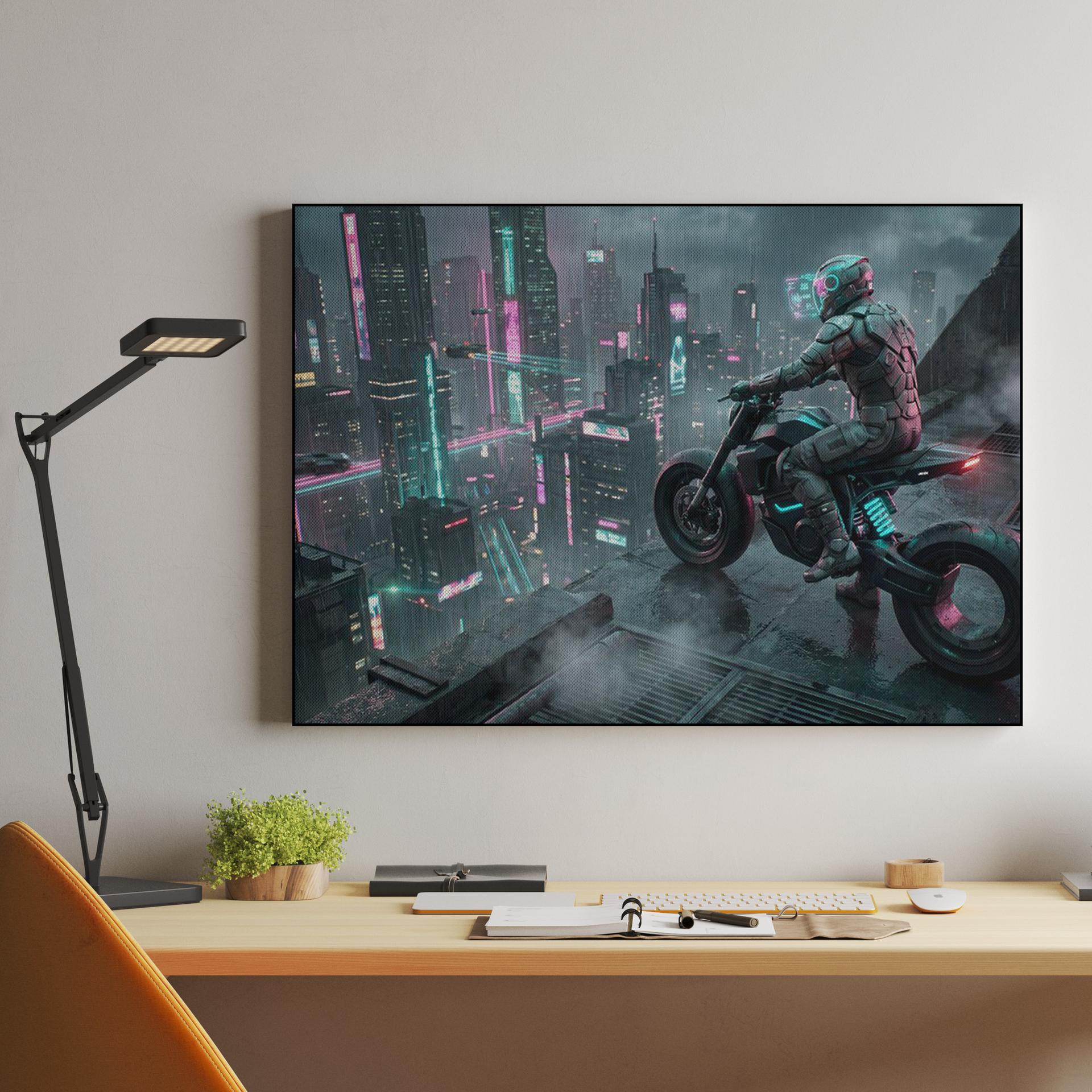 Neon Edge: The Rooftop Vigilante of Neo-City